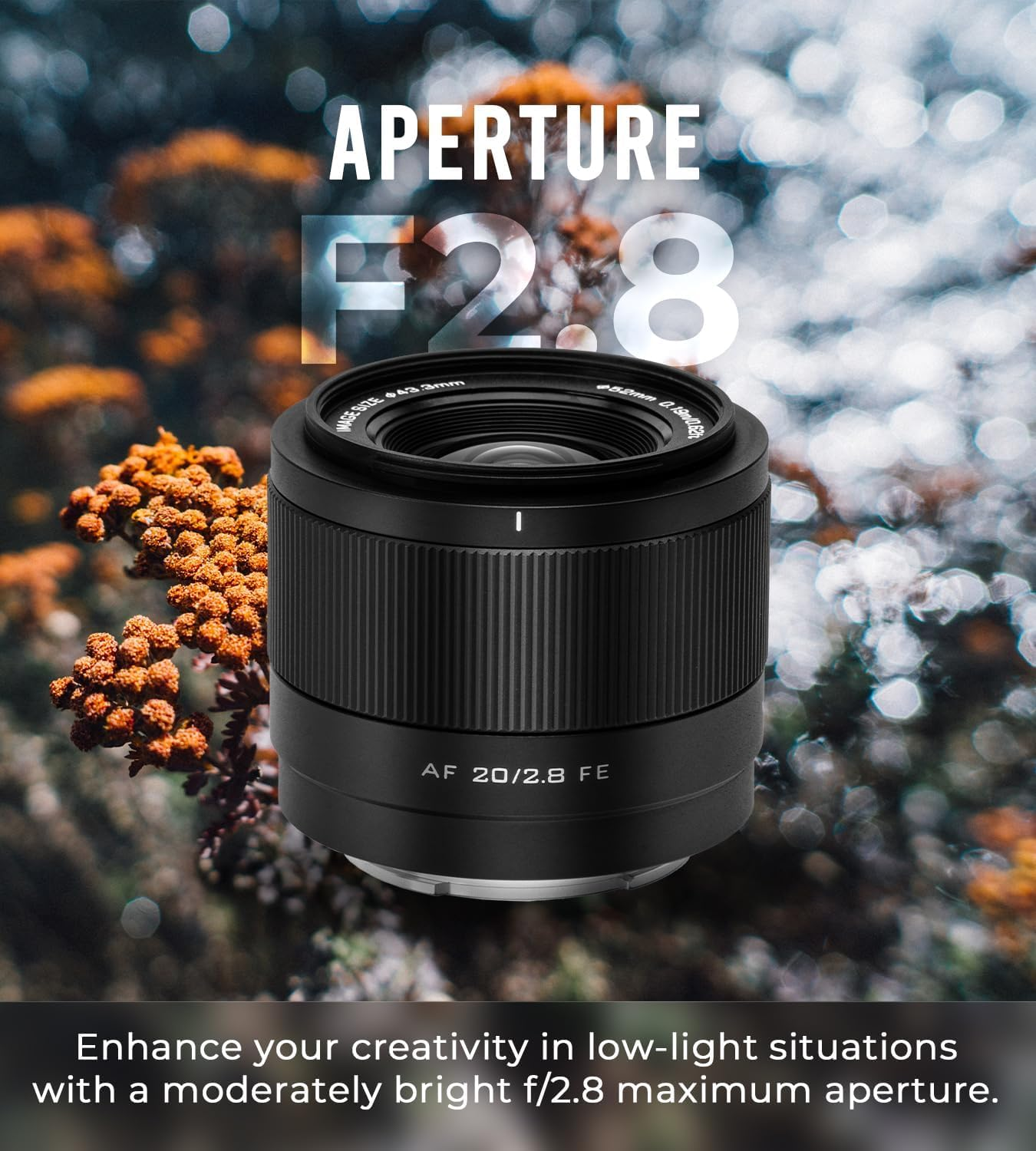 Viltrox 20Mm F2.8 Wide-Angle Auto Focus Lens, Compatible with Full-Frame Sony E-Mount Mirrorless Cameras Alpha A7 A7Ii A7Iii A7R A7Rii A7Riii A7Riv A7S A7Sii A9 A7C image number 1