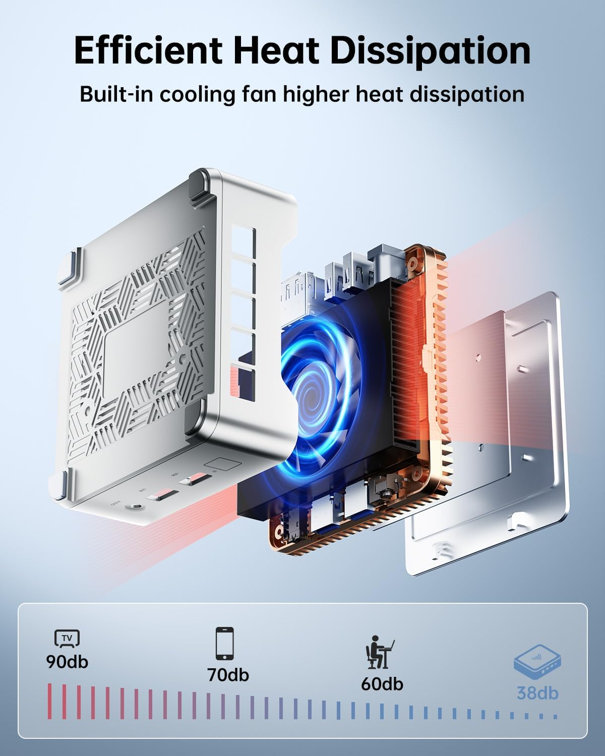 KAMRUI Mini PC E2 Mini Computer Alder Lake-N97(Up to 3.6Ghz,4C/4T) 8GB DDR4 256GB M.2 SSD Win11 Pro Micro Desktop Computer Mini Desktop PC Support 4K@60Hz,Hdmi,Wifi 5,BT4.2