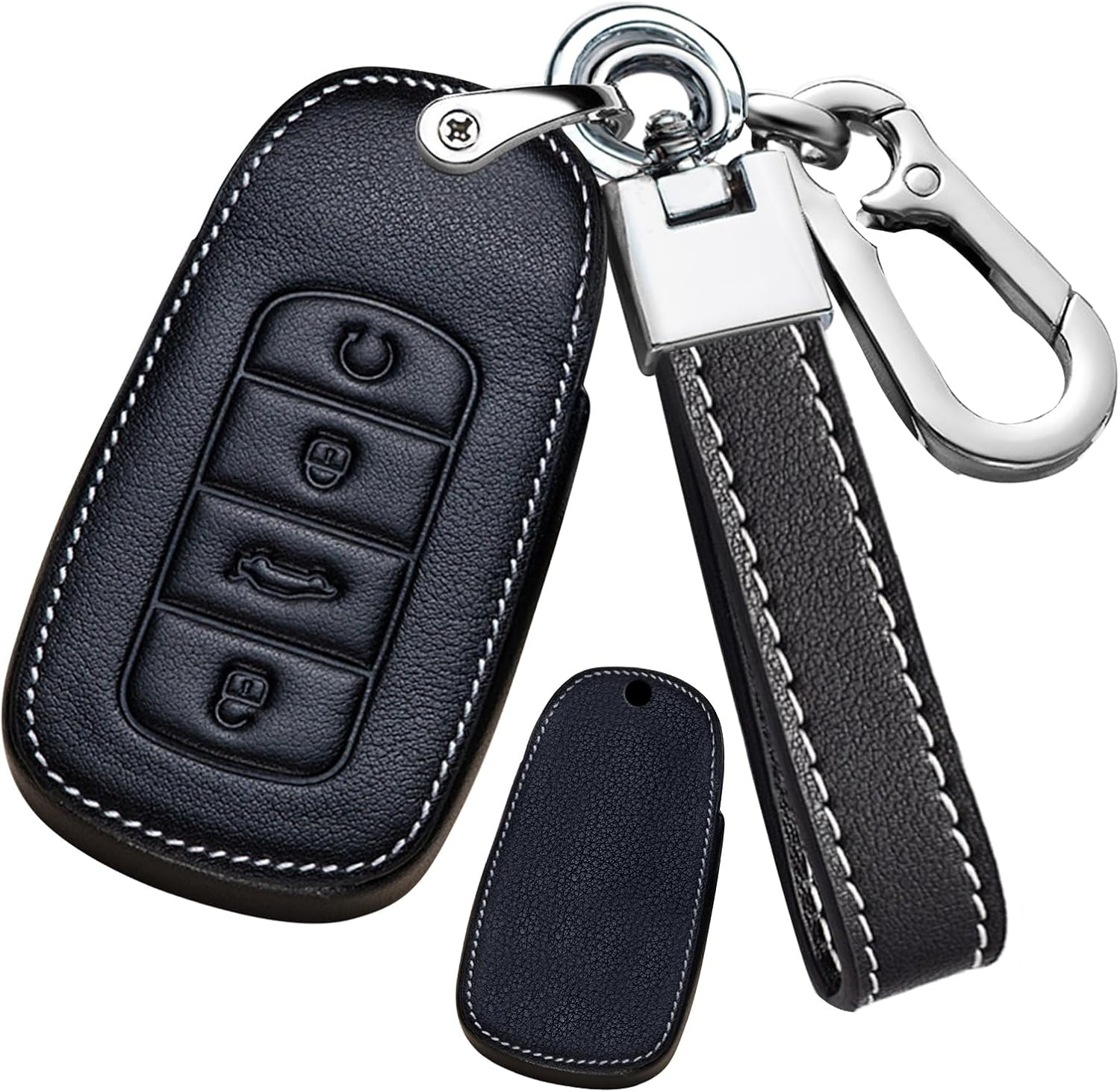 Ontto Leather Car Key Fob Cover Fit for Chery Jaecoo J7 J8 Omoda 5 E5 C5 C9 Tiggo 7 8 Pro Arrizo 8 6 Pro 5 plus Key Case Holder Shell Key Chain Keyring Protector Car Styling Accessories
