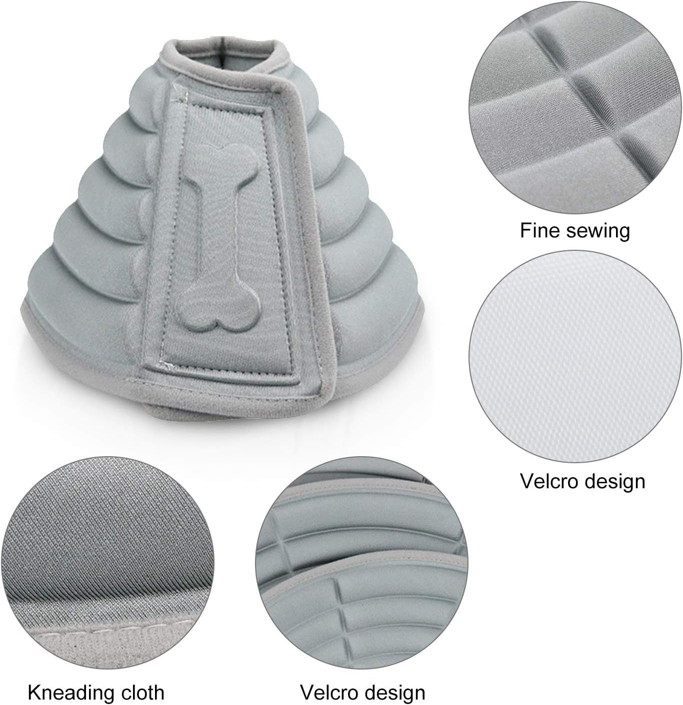 PETCUTE Protective Collar for Dogs Cats Funnel for Dogs Soft Protective Collar Leak Protection for Cats Wound Healing Collars Funnel Dog image number 3