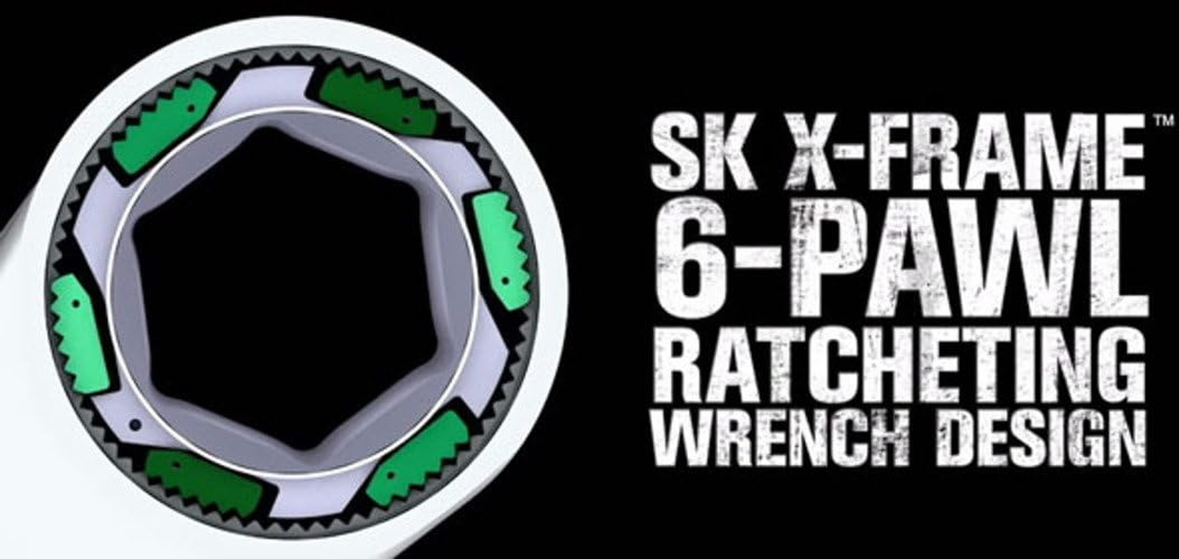 SK Tools USA 12 Piece, 6 Point, Metric -Frame&reg; Combination Ratcheting Wrench Set | 80019 image number 4