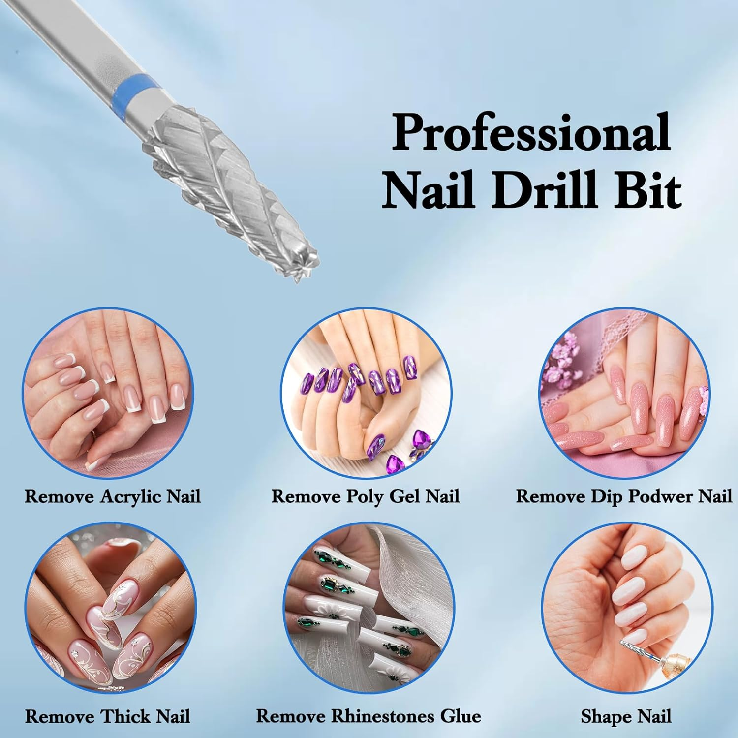 3/32" Small Cuticle Nail Drill Bit, Precision Cuticle Bits for Professional Nail Care, Drill Bit for Salon and Home Use, Versatile Nails Bits for Manicure Perfection image number 1