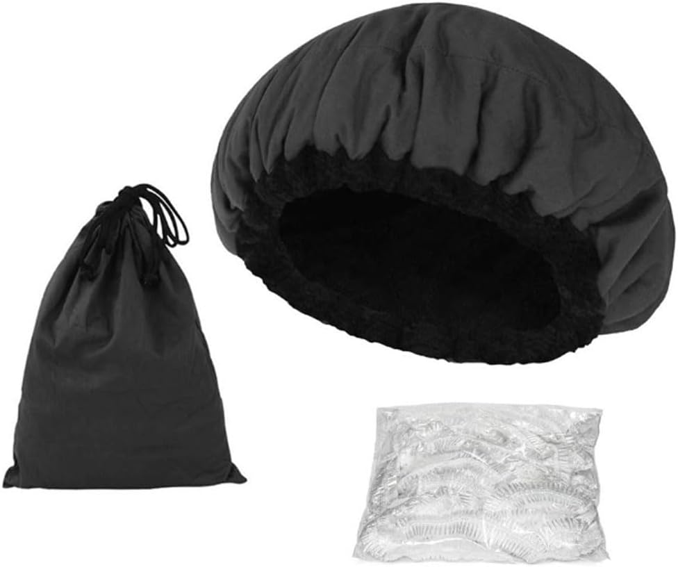 Armastuse Hair Treatment Cap,Heat for Deep Conditioning,Heat Therapy and Thermal Spa Steamer Gel with 10 Pcs Disposable Shower Caps for Treatment image number 1