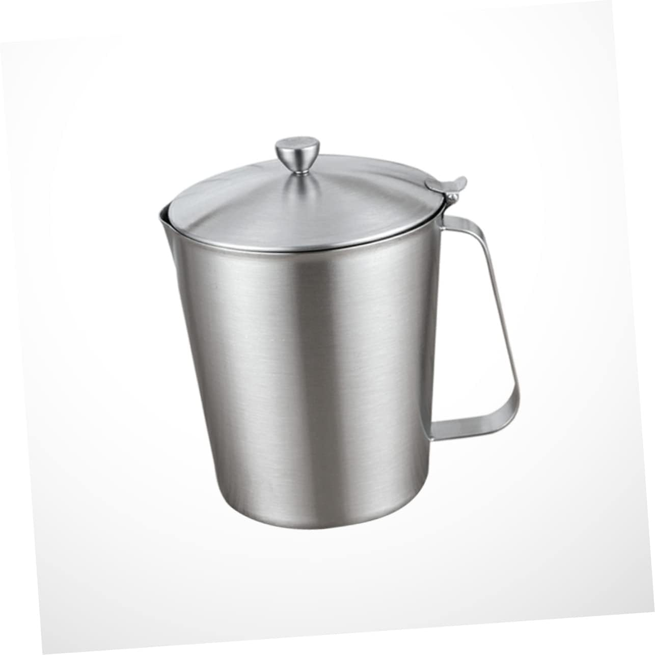 TOPPERFUN Stainless Steel Measuring Cup Lid and Graduations for Latte Art and Coffee Preparation Milk Tea Cup for Espresso and Baking