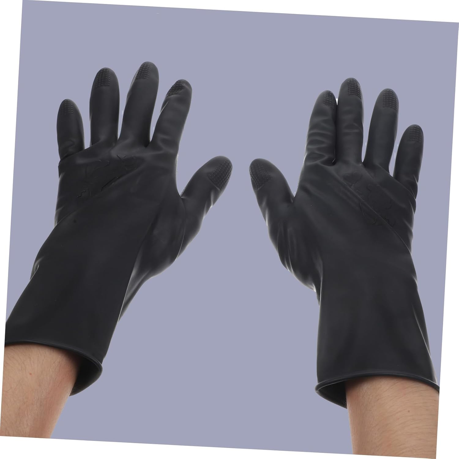 Healeved Hair Shampoo Gloves Hair Dye Glove 3 Pairs Size L Waterproof Washable Anti-Slip Premium Rubber Hairdressing Supplies for Salon and Home Use image number 4