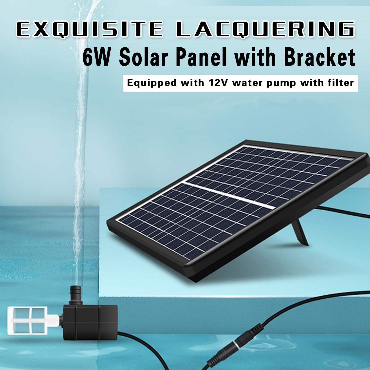 Japanese Garden Decor, 20 Inch Solar Powered Outdoor Bamboo Fountain for Backyard Pond, Zen Landscape Water Features for Desks, Patios and Yards image number 5