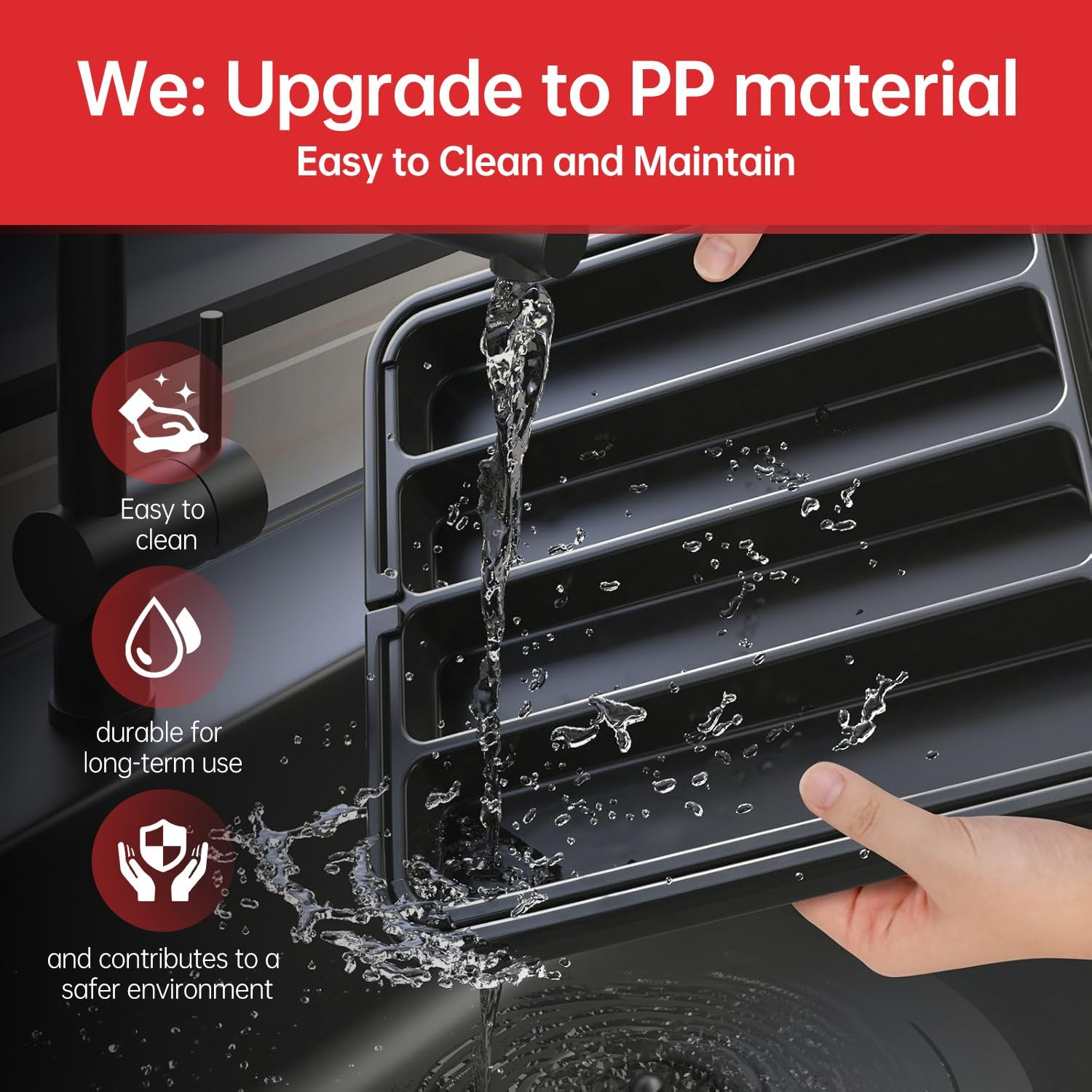 Upgraded Expandable Kitchen Drawer Organizer &ndash; Dustproof & Anti-Slip Design | Keep Utensils Secure & Scratch-Free | Anti-Mold Material for Long-Lasting Freshness | Fits Various Dishware Types image number 3