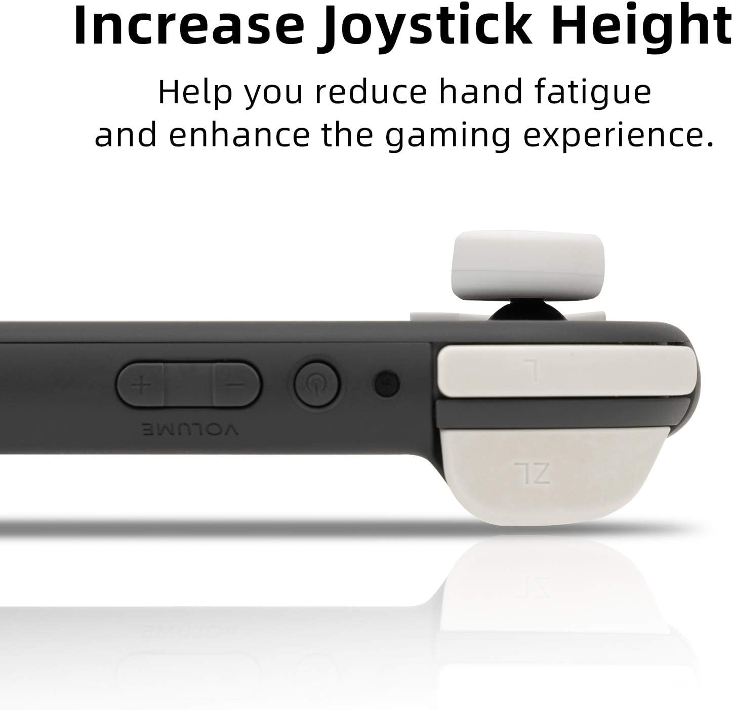 Geekshare 4PCS Cute Ghost Thumb Grip Caps, Soft Silicone Joystick Cover Compatible with Switch/Oled/Switch Lite - Black&White image number 2