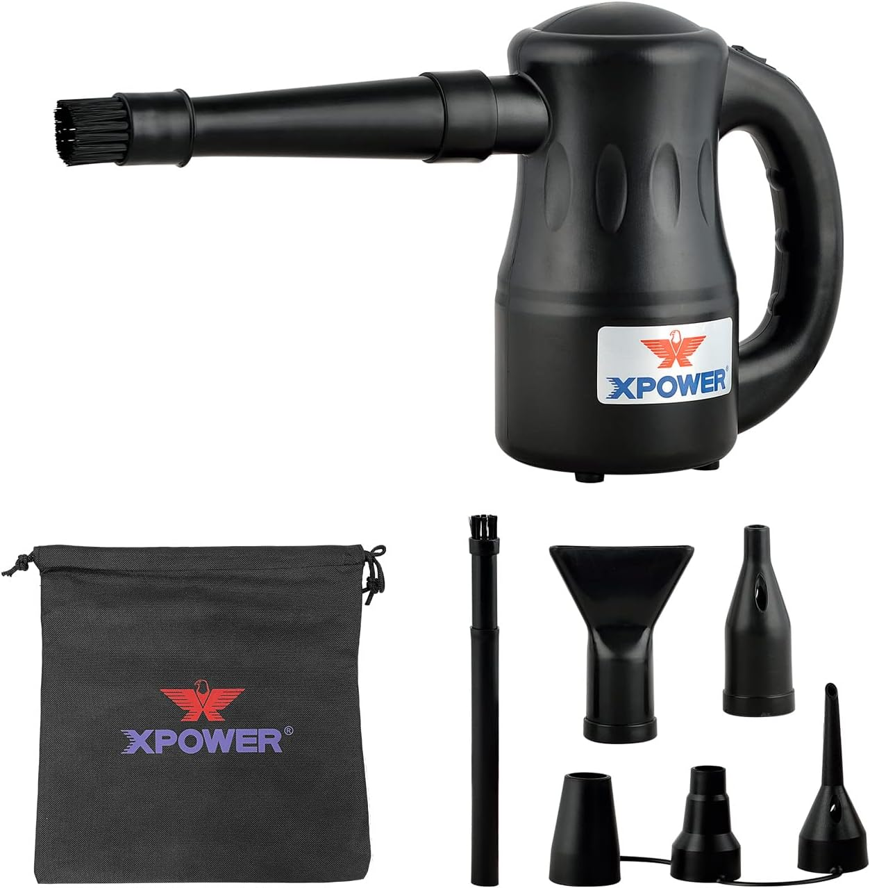 XPOWER A-2 Multi Electric Computer Duster Dryer Air Pump Air Spray Blower Vacuums (Black) image number 2