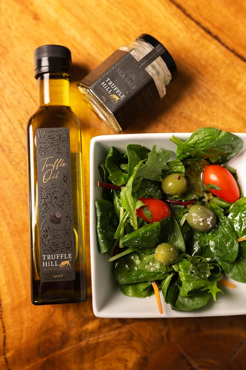 Truffle Hill - Truffle Oil (100Ml), Cold Pressed Extra Virgin Olive Oil Infused with Black P&eacute;rigord Truffle, Keto, Paleo, Vegan, Vegetarian, Low Fat, Sugar & Sodium