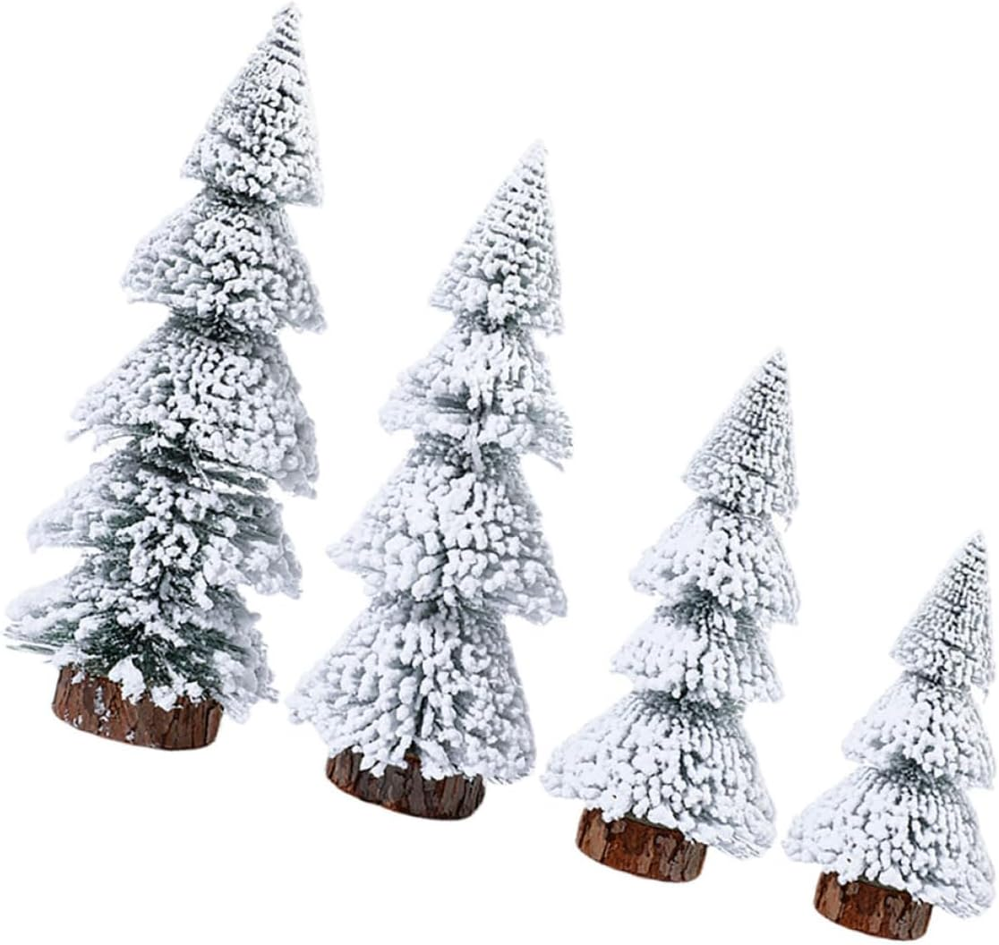 4Pcs Miniature Christmas Trees Artificial Xmas Tree for Christmas Party Favor image number 5