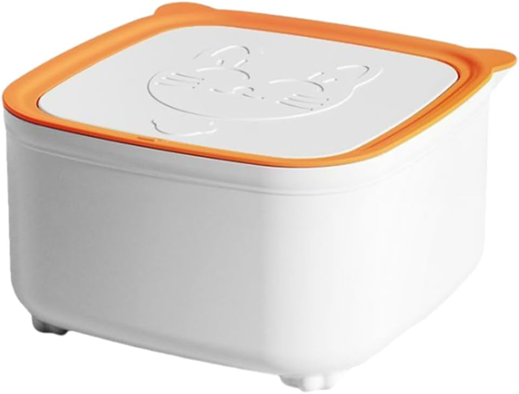 AIMALL 1Pc Cat Trash Can with Flip Cover Deodorant Basin Garbage Bag Small Pet Picking Bag with Lid for Sand, Cat Feces, and Dog Waste, Compact Design, 6.37 X 6.37 X 3.54In