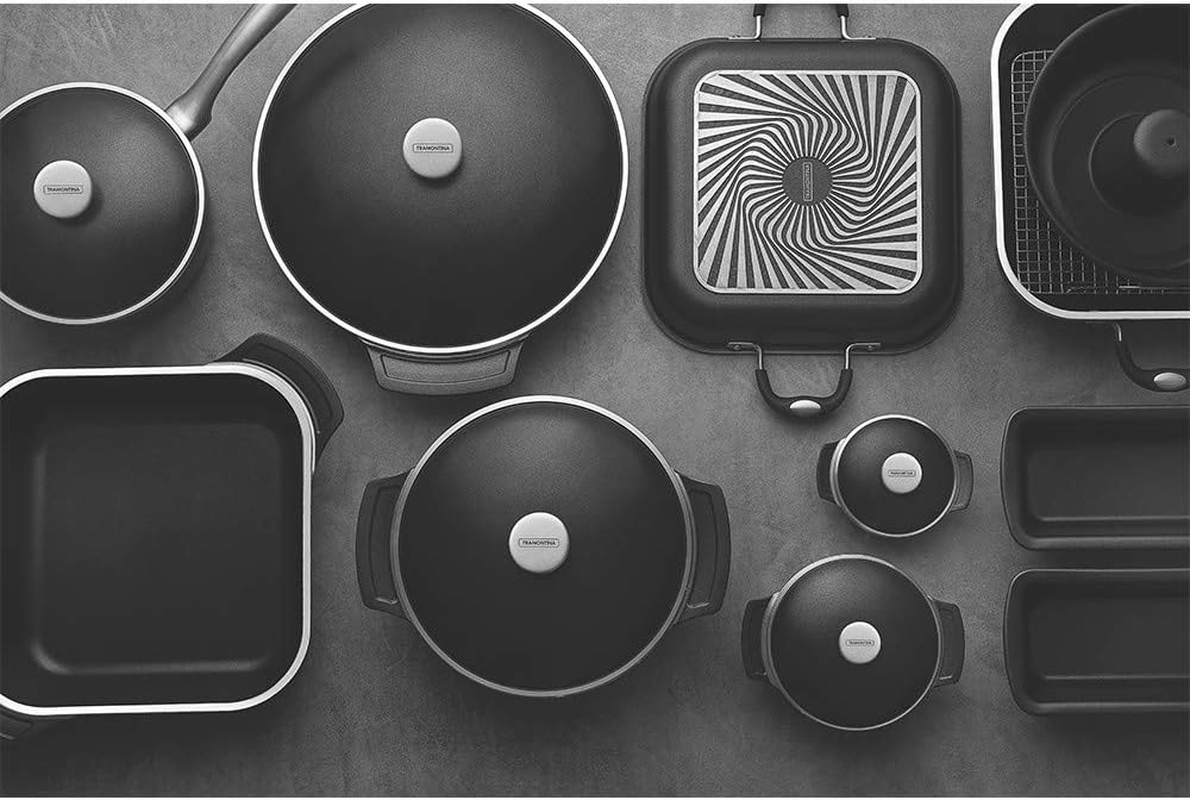 Tramontina Lyon Aluminum Sauce Pan, Black, 20 Cm image number 6