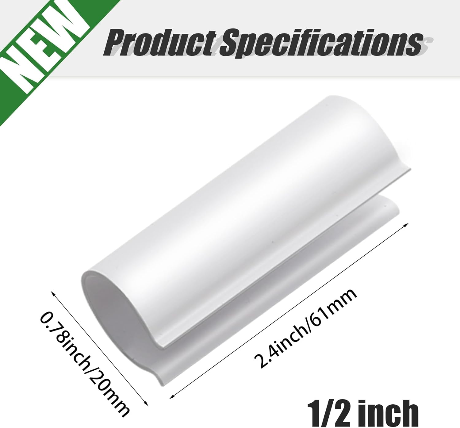 20Mm 32-Piece ABS Snap Clamp Set, Green, 2.4" Width (For 1/2" PVC Pipe) image number 3