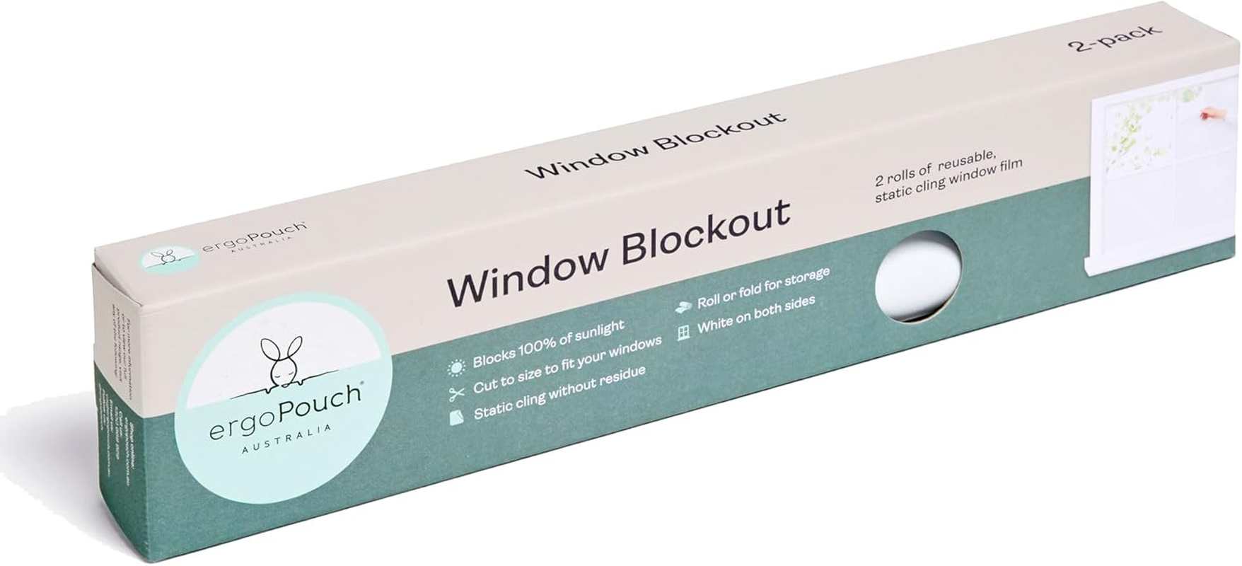 Ergopouch Window Blockout Blinds, White, Pack of 2 image number 3
