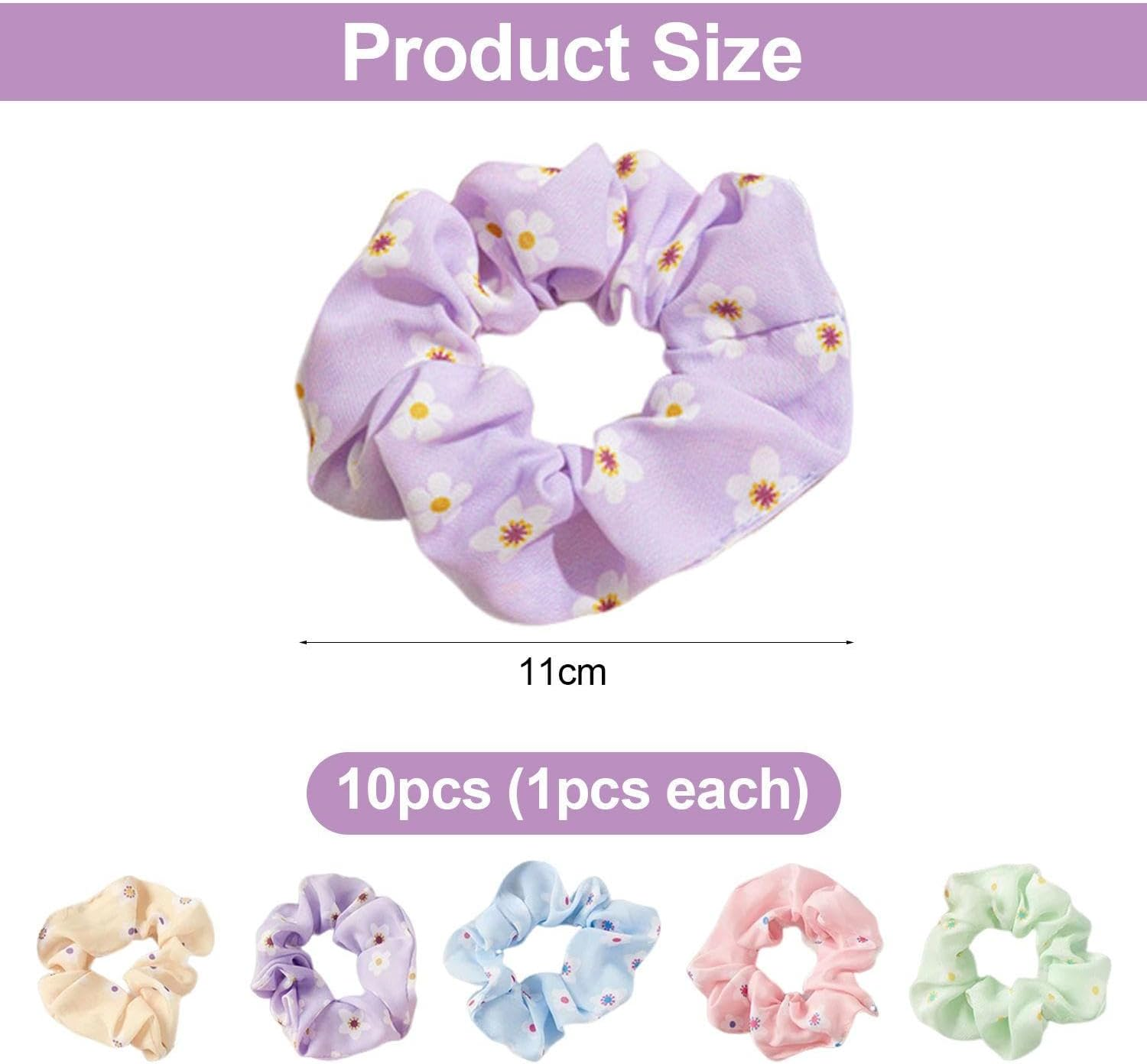 Pack of 10 for Women'S Hair Rings, Cute Hair Rings, Elastic Hair Rings, Ponytail Hair Rings, Hairstyle Design Accessories. image number 5