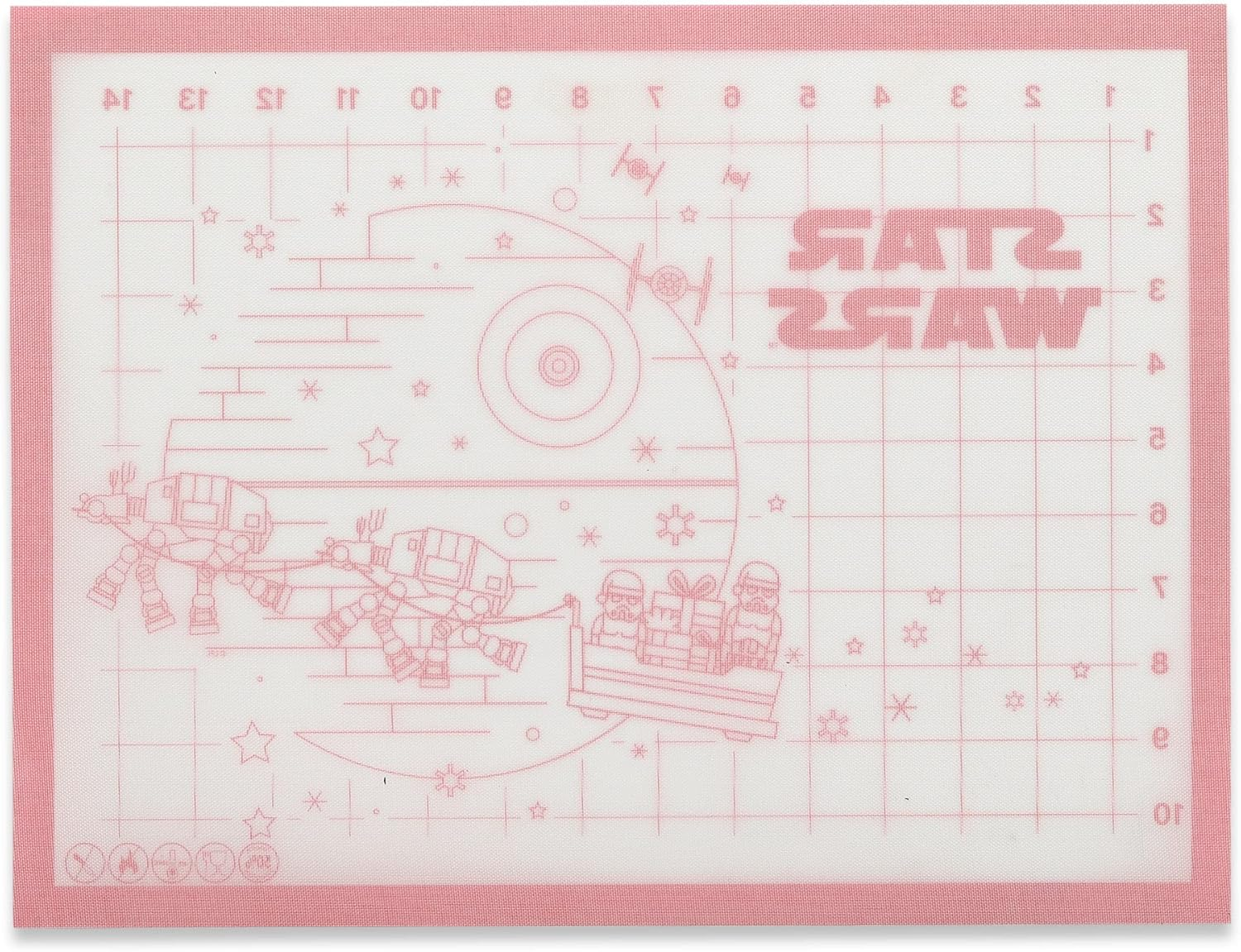 Open Road Brands Disney Star Wars Death Star Silicone Mat for Holiday Baking or Christmas Crafting image number 1