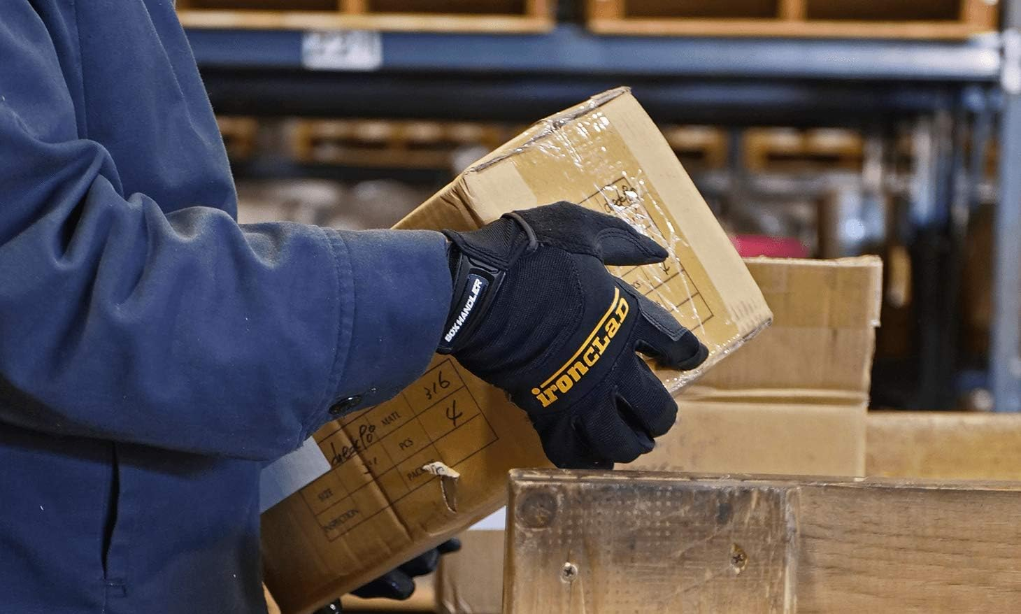 Ironclad Box Handler Gloves, Medium, Black