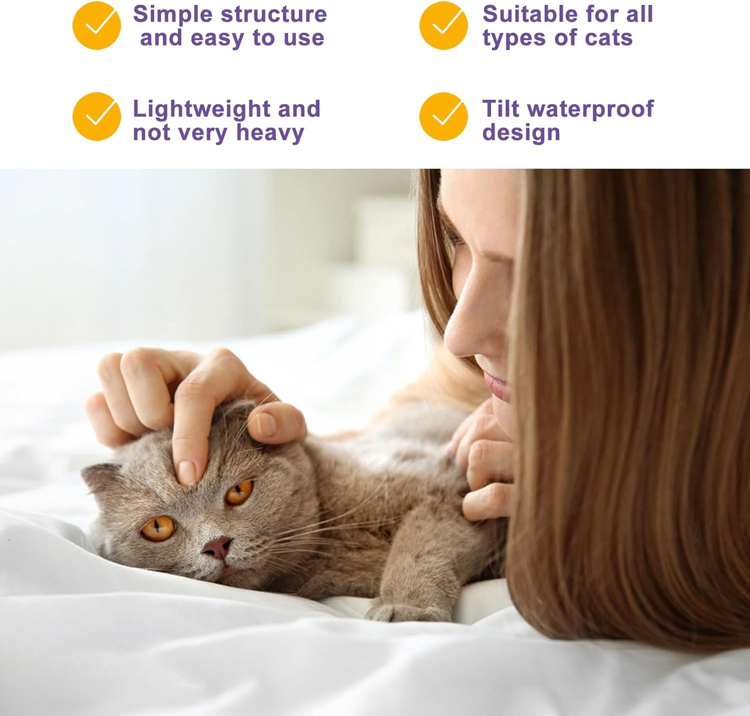 Soothing Collar, Calming Collar for Cats, Calming Collar for Cats, Pheromones and Cats, Relieves Anxiety, Waterproof, Adjustable Anti-Stress Cat Collar, Quiet image number 2