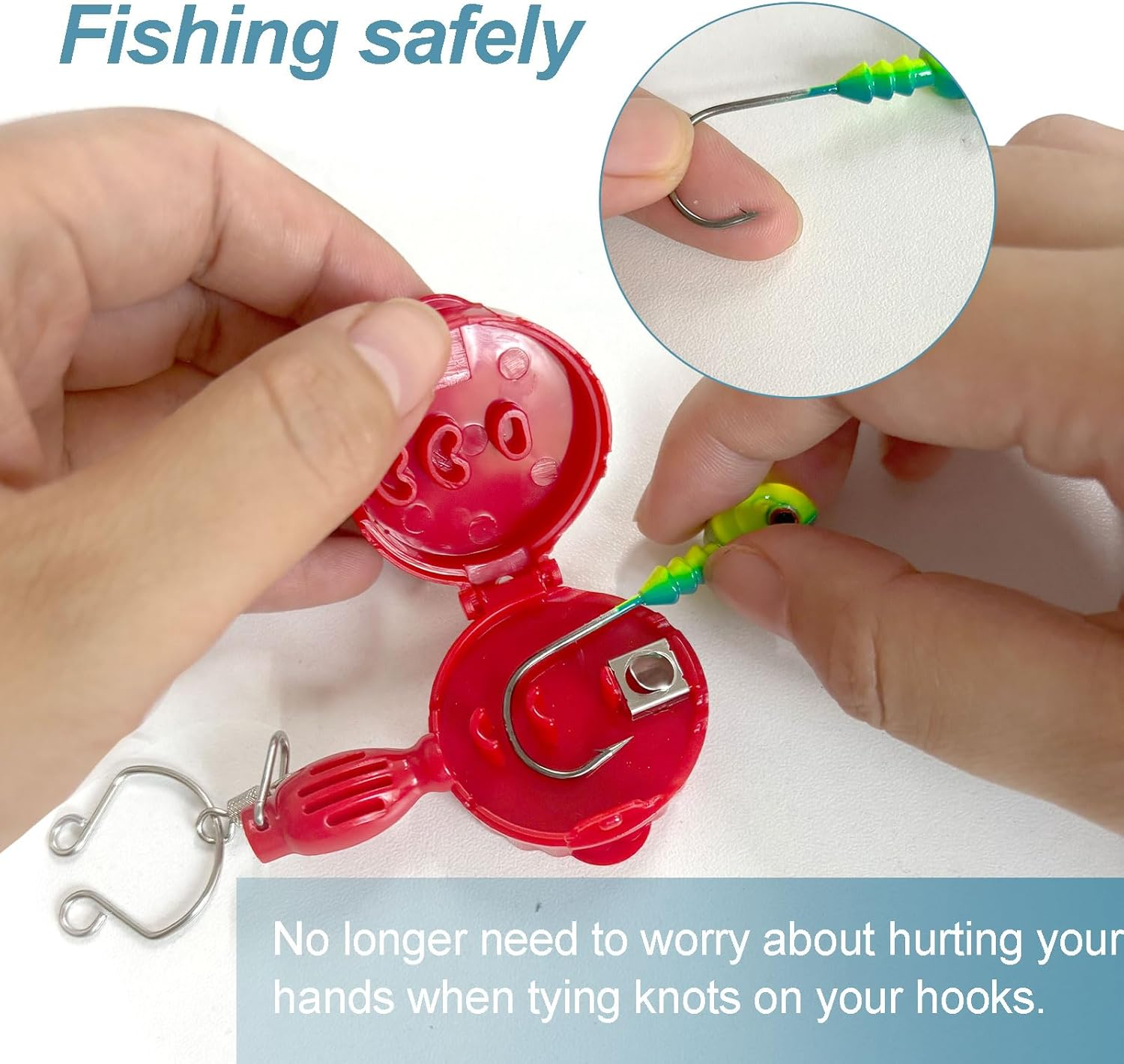 Fishing Knot Tying & Hook Fixing Kit 4Pcs &mdash; Make Knot Tying Easier, Protect Your Fishing Gear, Clothes, and Skin image number 4