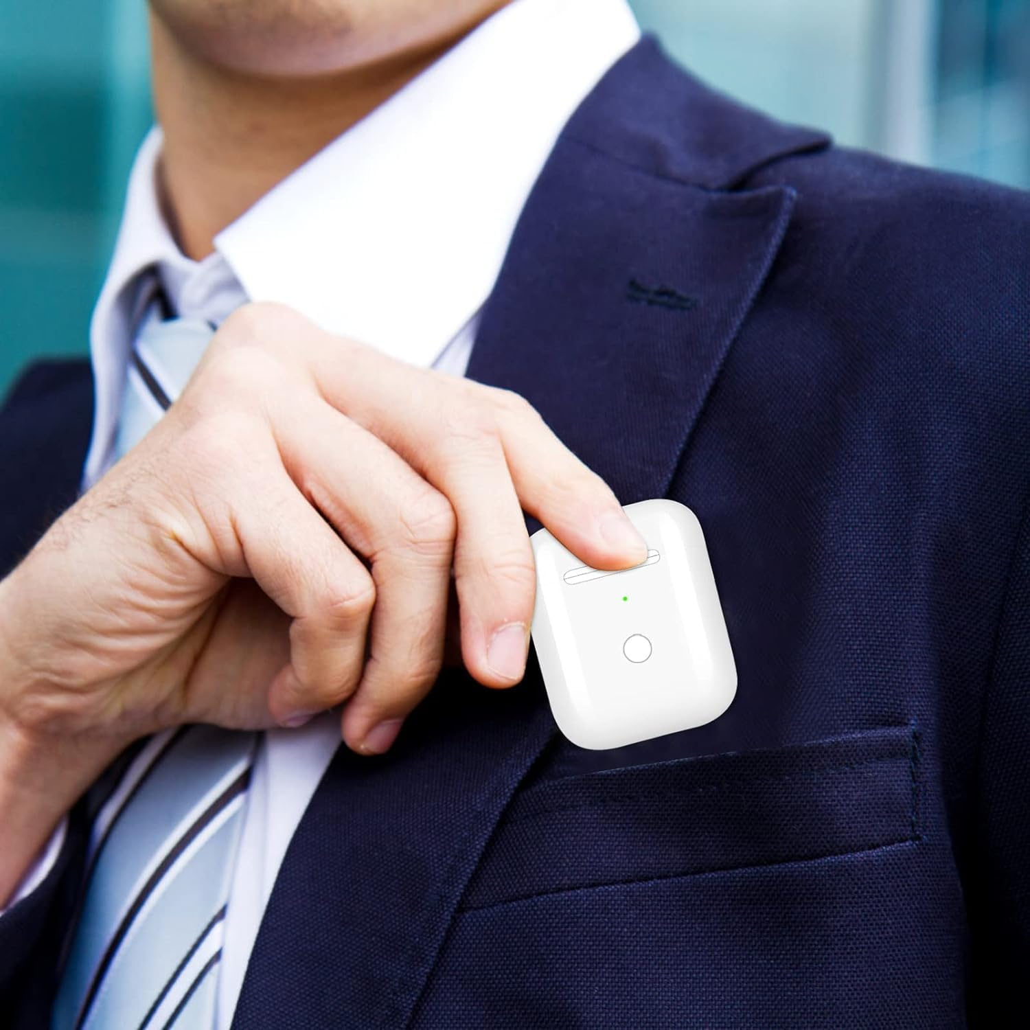 RAVIAD Wireless Charging Case Replacement Compatible with Airpods 1St & 2Nd Gen, Charger Case with Pairing Sync Button, Not Include Earbuds &ndash; Color White image number 3