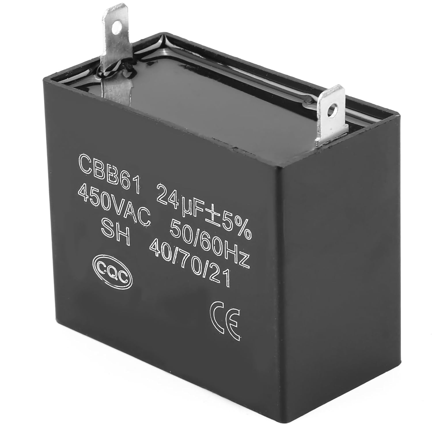 CBB61 Starting Capacitor Generator 450V AC 24Uf 50/60Hz UL/RU Listed Brushless Gas Generators Black Plastic image number 3