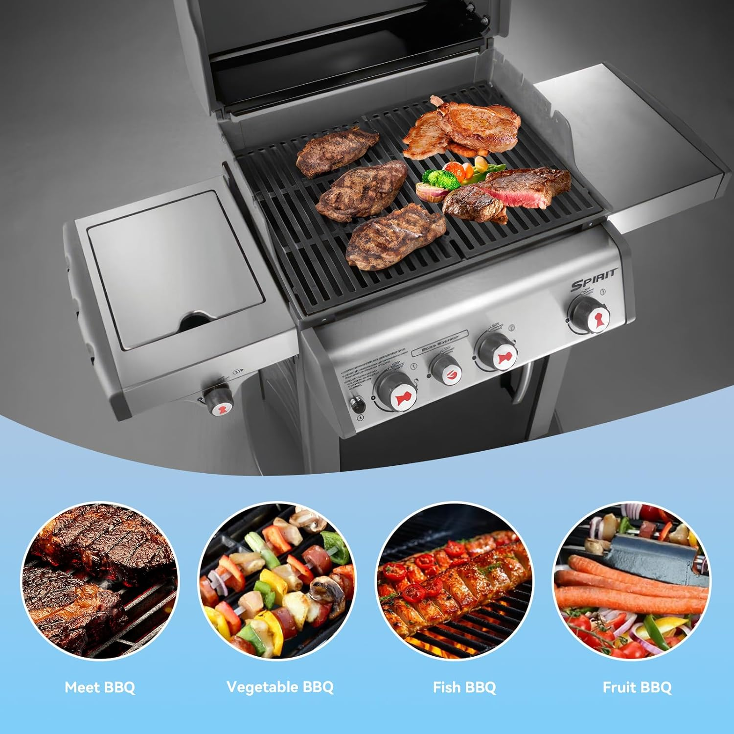 69787 Grill Burner for Weber Spirit 300 Series Spirit 330, Spirit 335 Grills with Front Mounted Control Knobs, 18 Inch Burner Tube Kit for Spirit E-330 Spirit SP-335, 68948 65518 Replacement Parts - Full-Size Griddle Inserts image number 5