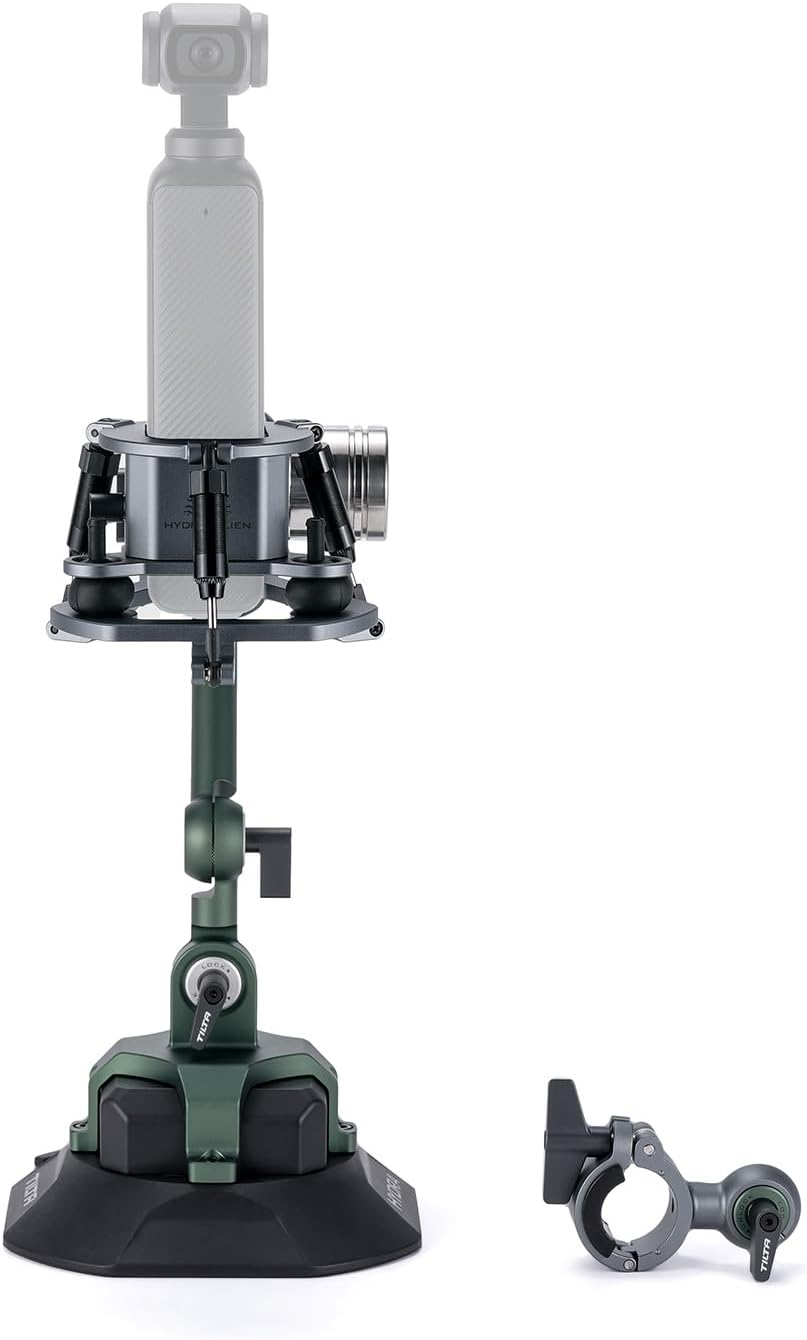 TILTA Hydra Alien Mini Master Kit, Shock Absorbing Arm with Rosette Mounting Electronic Suction Cup, Pocket 3 Shock Absorbing Head - Forest Green HDA-T15-E-FG image number 4
