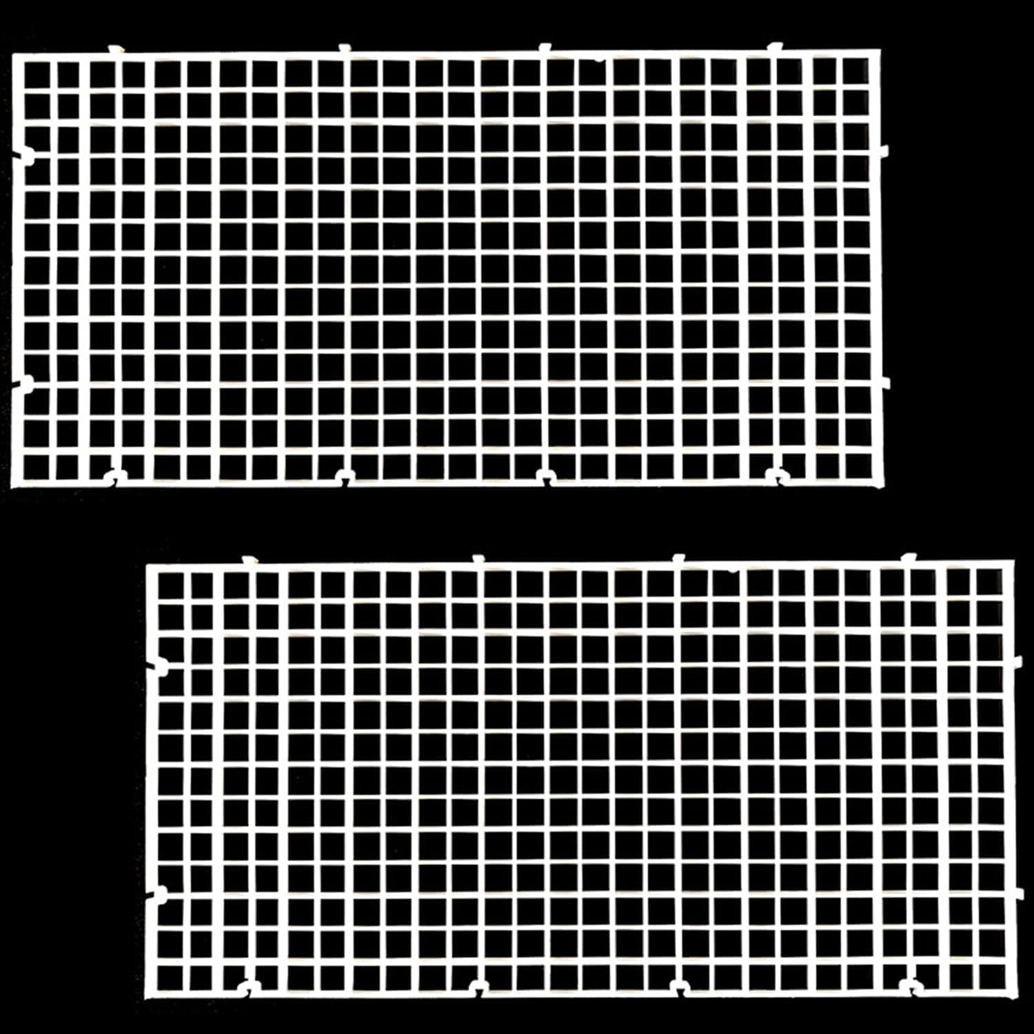 Yotsuba 2PCS Plastic Fish Grid Divider Durable Holder Tank Tray Egg Crate Aquarium Fish Tank Bottom Isolation, Black/White (Black) image number 4