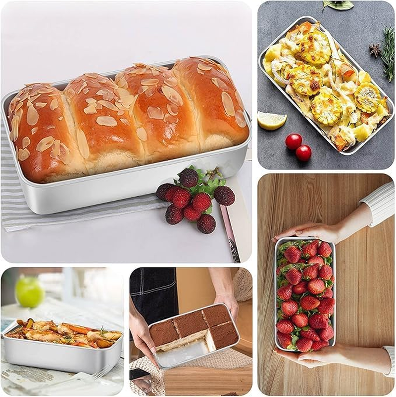 2 Pcs Bread Tin Loaf Pan for Baking Bread Baking Loaf Pans Easy Release Bread Pan Bread Stencils Bread Baking Dish Loaf Tin Cakesicles Mold Oven Tray Meat Pie Baking Pan Cake Mold Bread Baking Tray image number 5