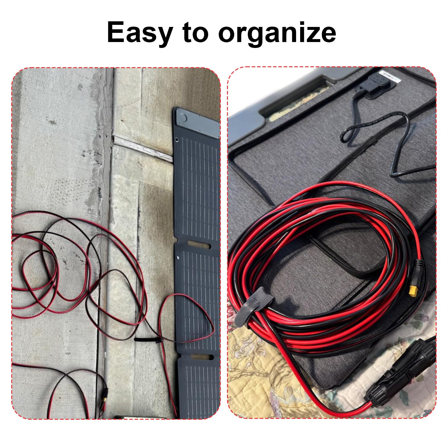 Solar to Xt60I Cable, 12AWG 10FT Xt60I Solar Charging Cable Connector for Foldable Panel Lifepo4 Battery Portable Power Station Generator image number 1