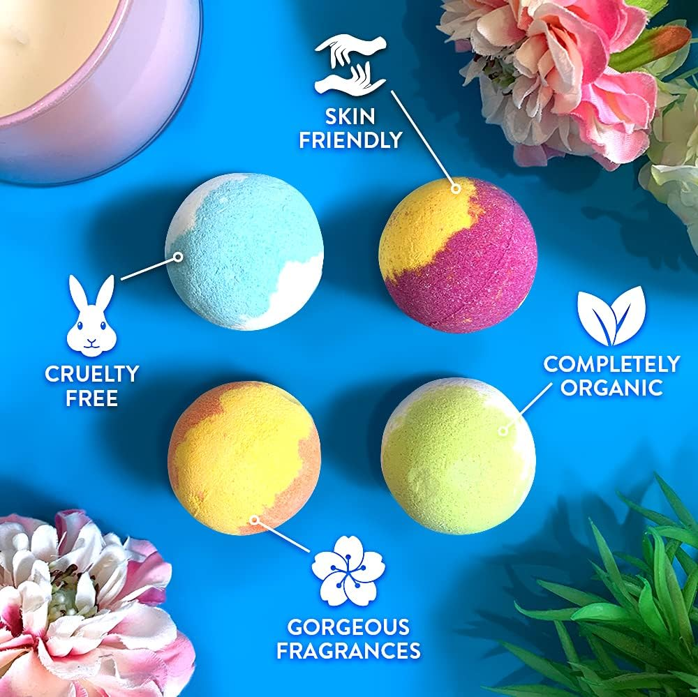 Zimpli Gifts 16 X Bath Bombs Gift Set for Mother'S Day & Valentine'S Day, Handmade Luxury Fizzing Bath Fizzers for Women, Relaxing Beauty Kit, Vegan Friendly & Cruelty Free
