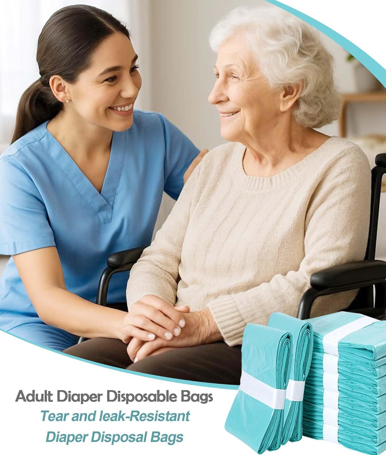 8-Pack Diaper Pail Liner Refills Bags(10M per Roll) Compatible with KORBELL Nappy Bin 16L Disposable Bag Refill,Odour Lock, Germ Protection, Durable & Leakproof image number 4