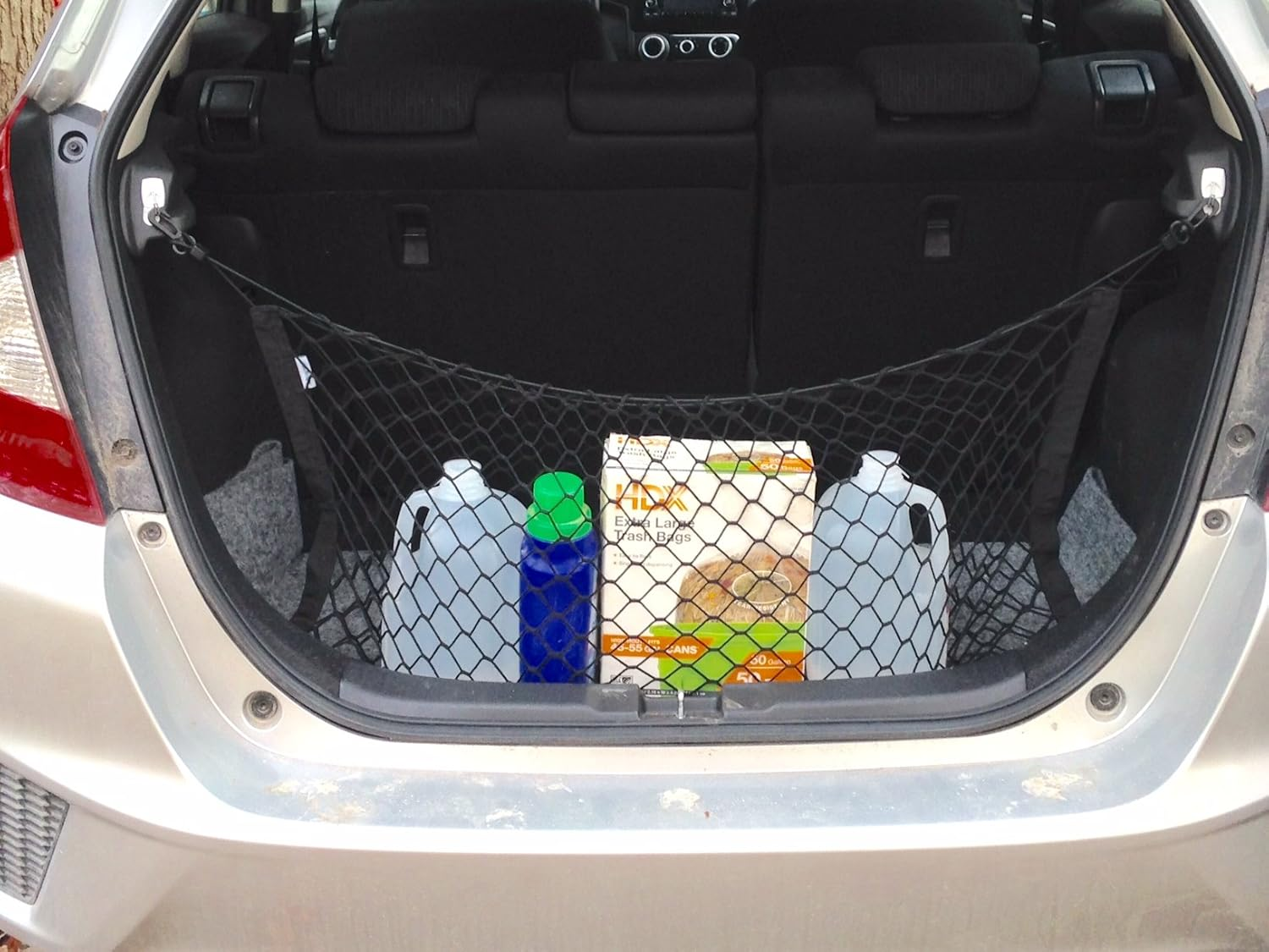 Lebogner Trunk Storage Net Car Trunk Organizer, Mesh Net Hammock Cargo Storage Vehicle Organizer with 3 Mounting Options, Premium Quality Universal Fit Car Organizer image number 1