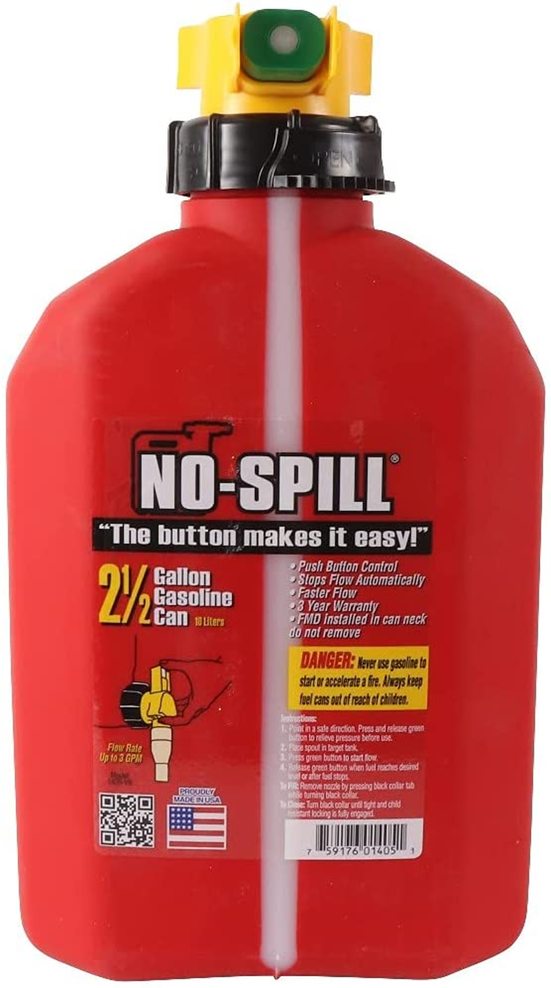 No-Spill 1405 2-1/2-Gallon Poly Gas Can