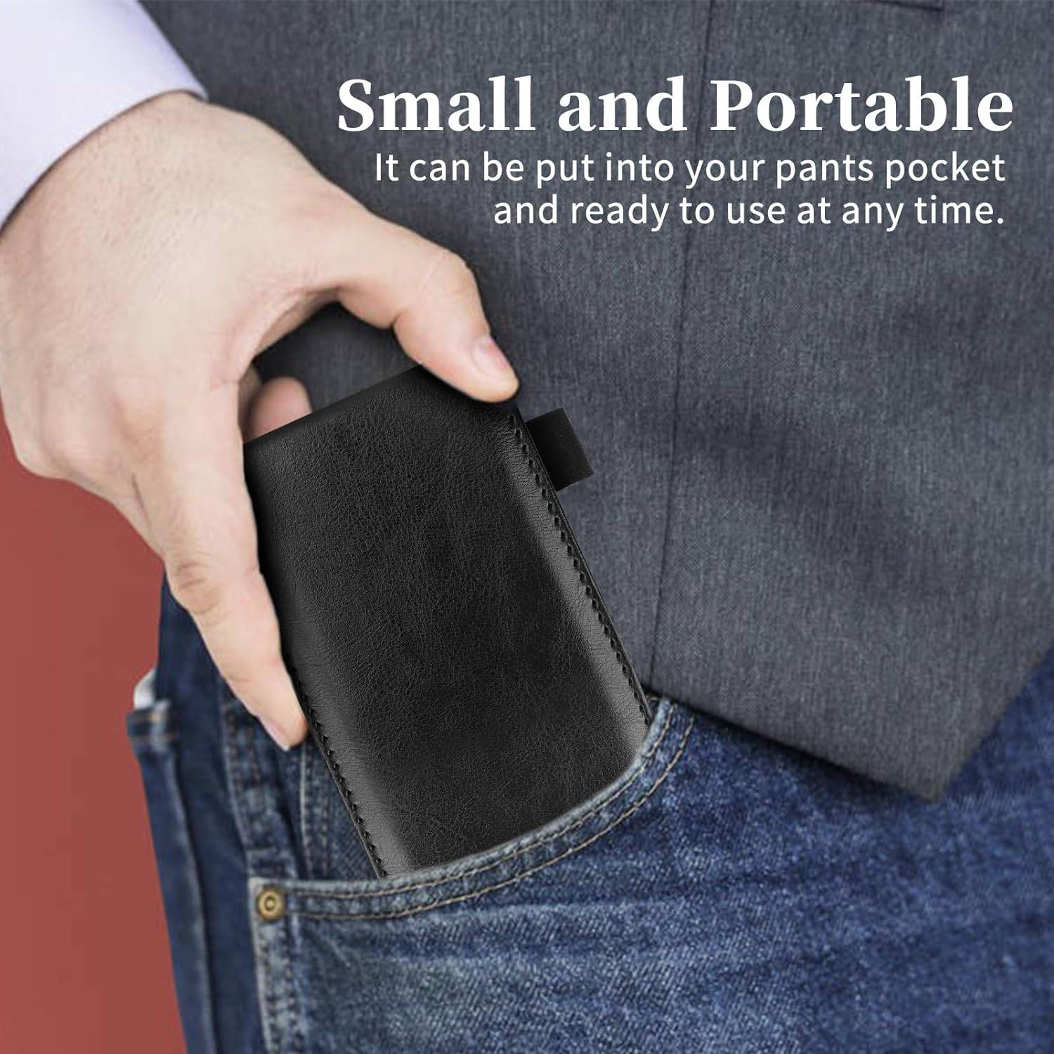 SHAIDOJIO 7Pcs Small Pocket Notepad Holder Set, Mini Notepad Pen Holder with 50 Lined Sheets, A7 Pu Leather Pocket Notebook with 4 Memo Book Refills, 1 Metal Pen, 1 Index Tag for Home Office School image number 4