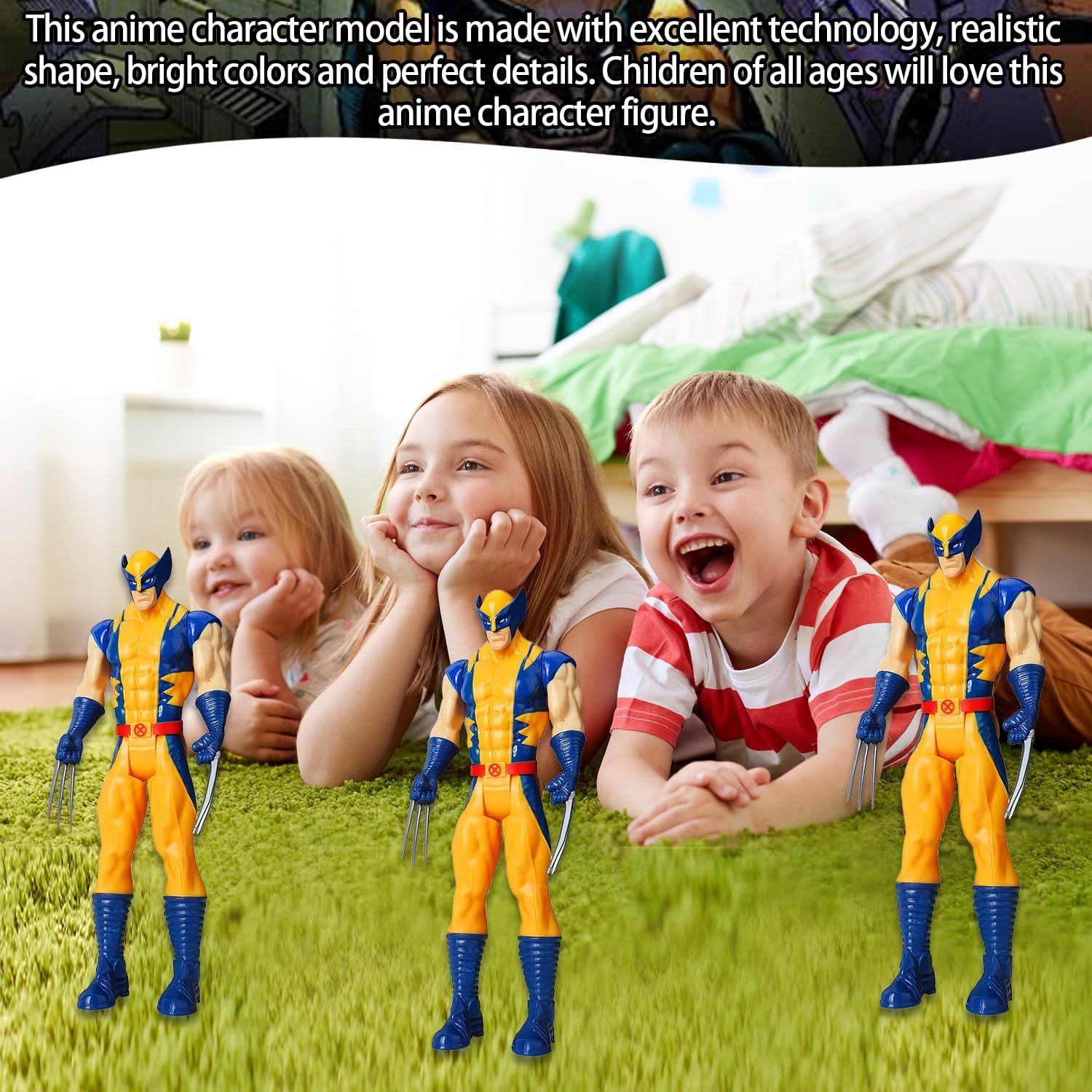 Wolverine Action Figure - 30 Cm Hero Series Toy, Party Figure, Super Friends Action Figure, Hero Figure for Children Aged 4 and Up, Birthday Gift image number 4