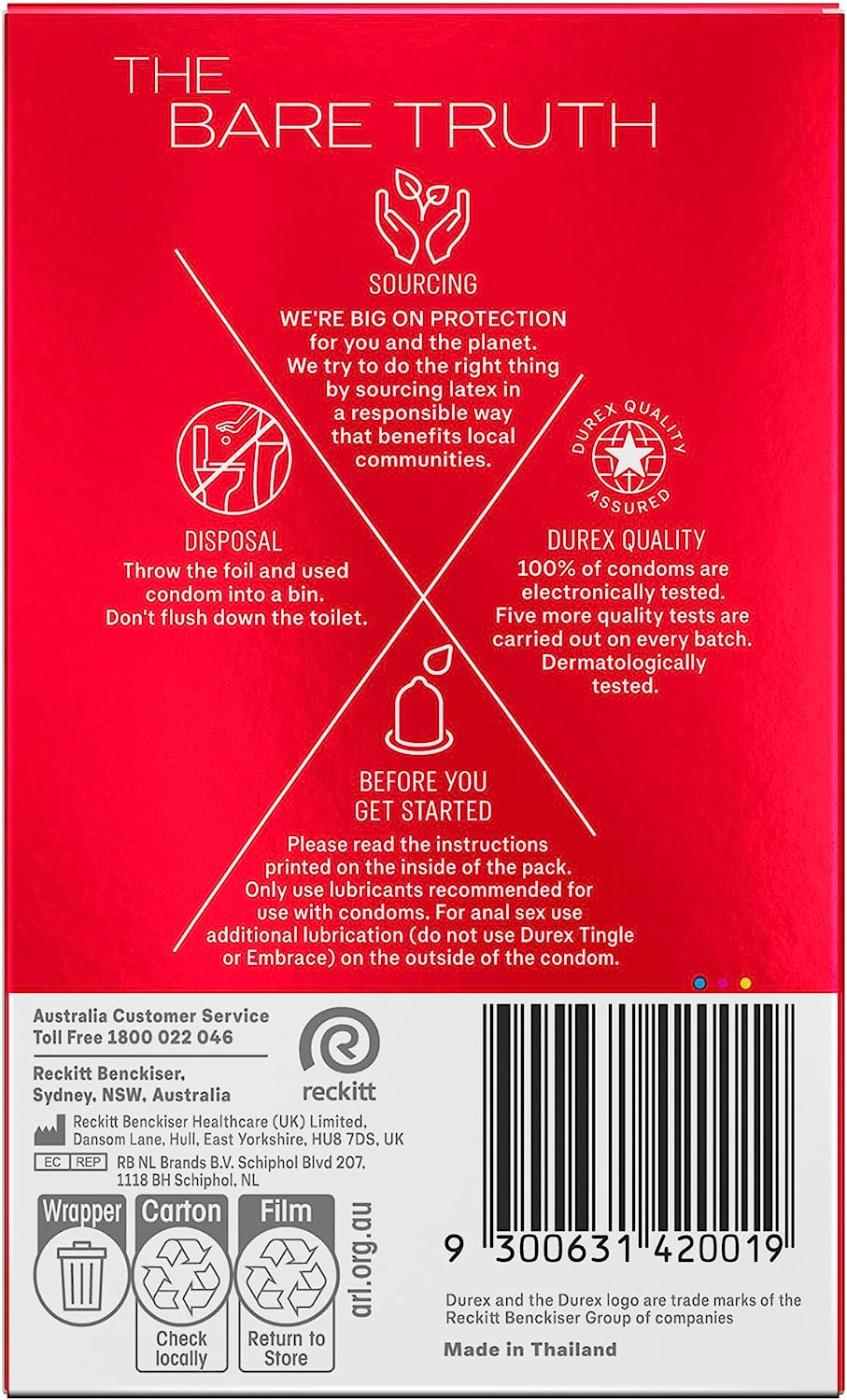 Durex Thin Feel Latex Condoms Regular Fit, Pack of 30 image number 2