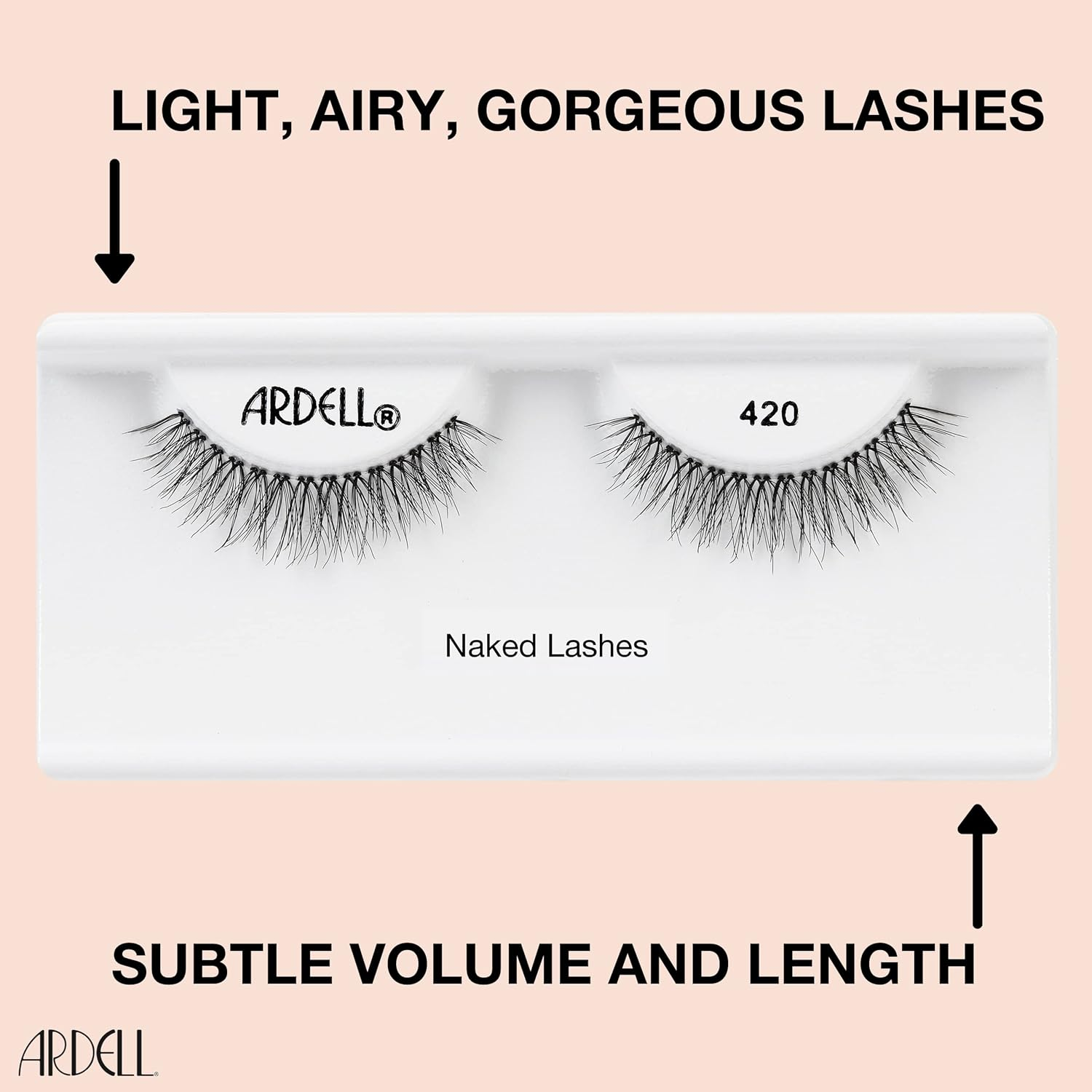 ARDELL Naked Lashes Real Hair Eyelashes, the Original for a Distinctive Look (Style 420) (Without Eyelash Glue) image number 3