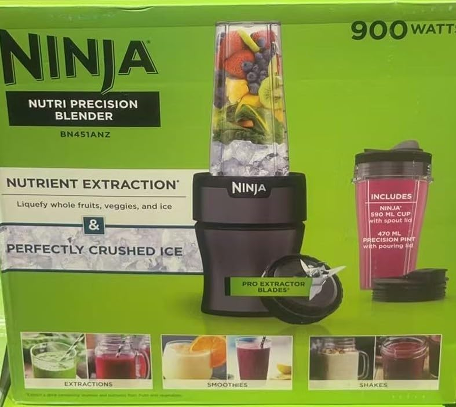 Ninja Personal Blender, 900W Smoothie Maker, with 2 Cups