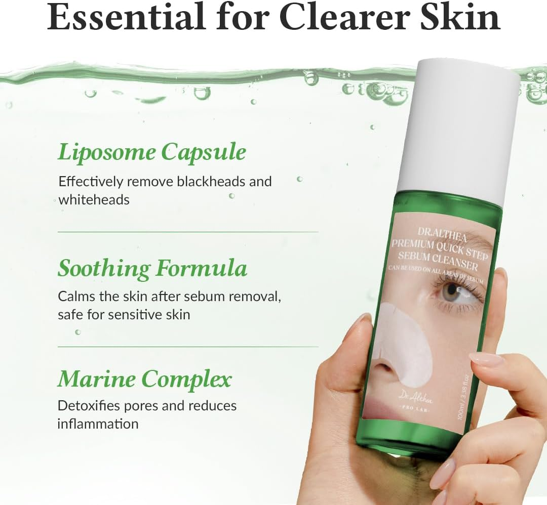 Dr.Althea Premium Quick Step Sebum Cleanser | Quick and Effective Blackhead Remover | Facial Exfoliant for Sensitive Skin | Korean Skin Care | 3.38 Fl Oz image number 5