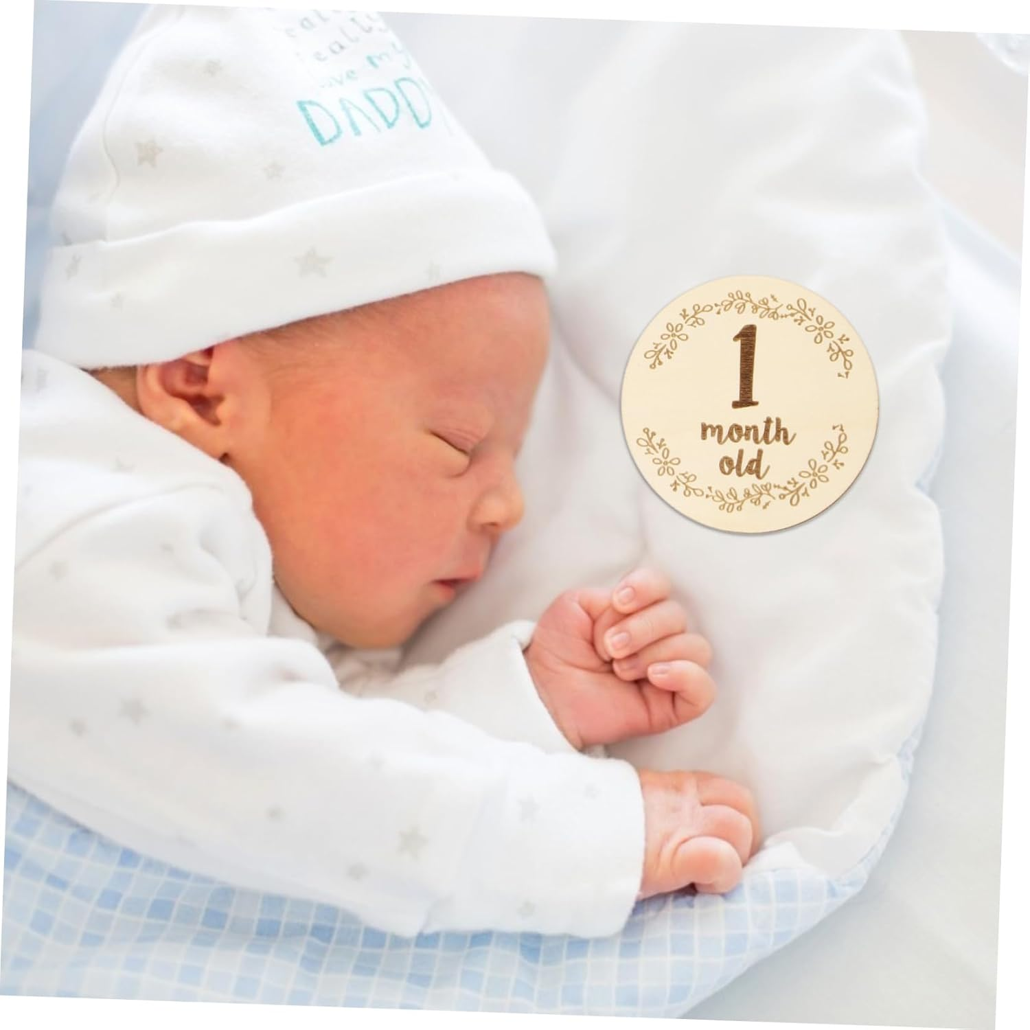 6Pcs Double Sided Birth Month Cards Photo Props Newborn Monthly Milestone Keepsake with Rounded Edges for Social Media Sharing and Memorable Albums image number 5