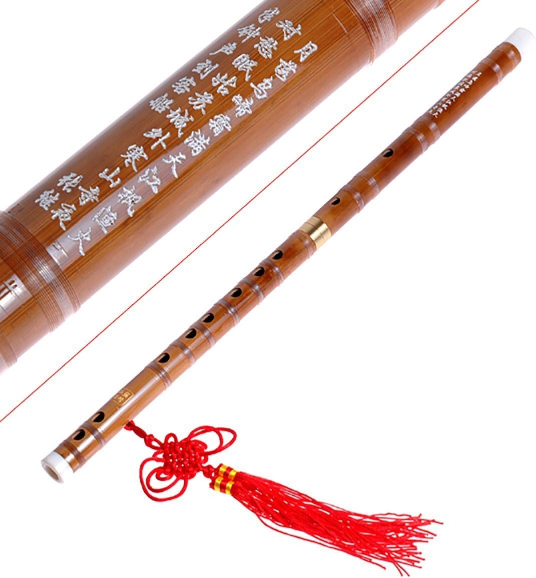 Traditional Handmade Chinese Musical Instrument Bamboo Flute Dizi in D Key 1 Pcs image number 1