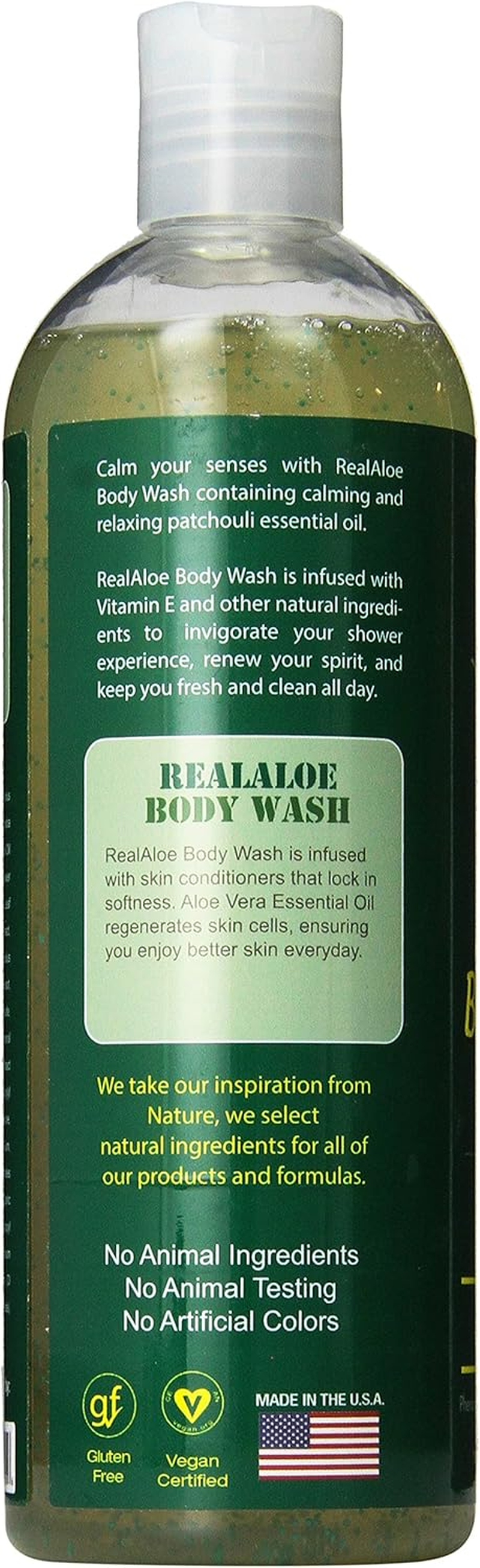 Real Aloe Body Wash, Aloe Vera, 16 Fluid Ounce image number 3