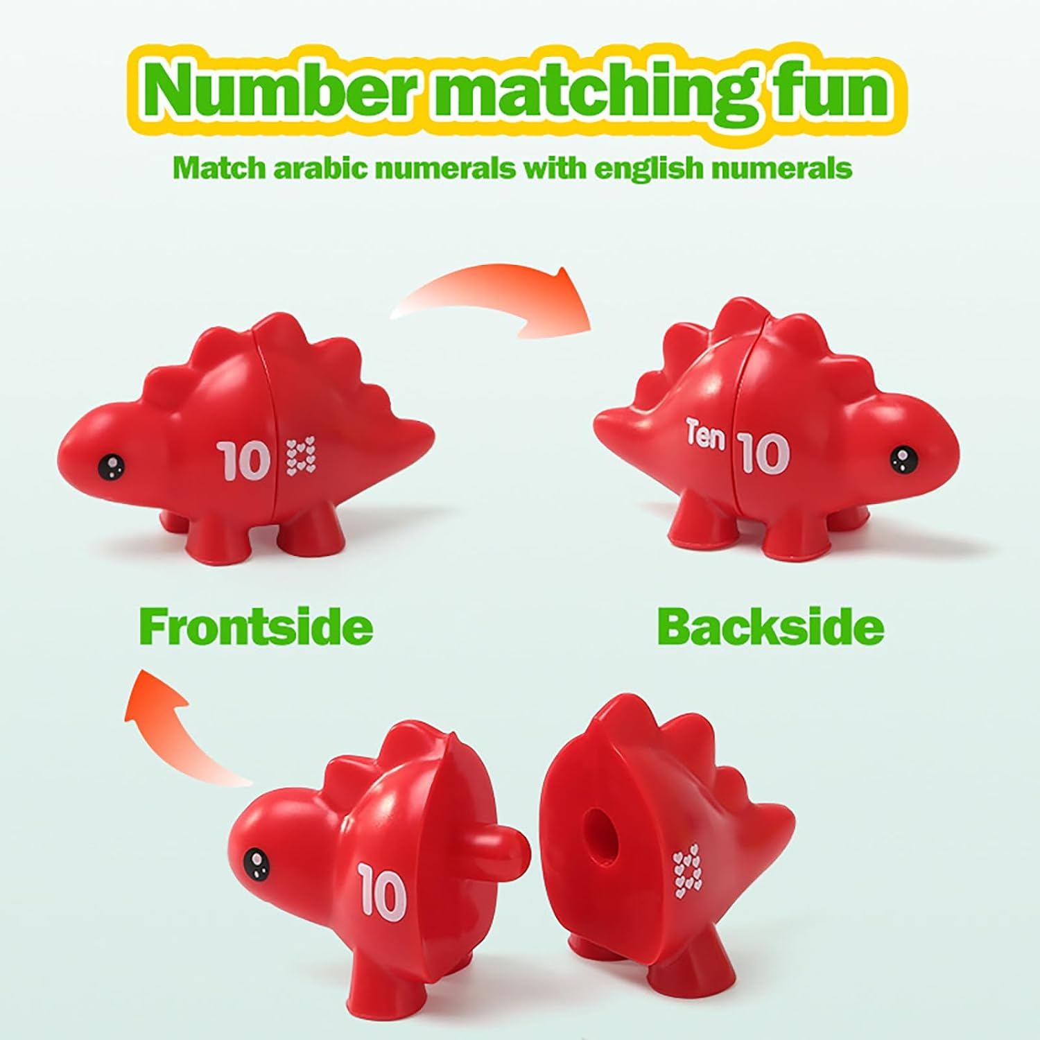 Number Matching Toy Set, 10 PCS Double-Sided Animal Counting Puzzle image number 2