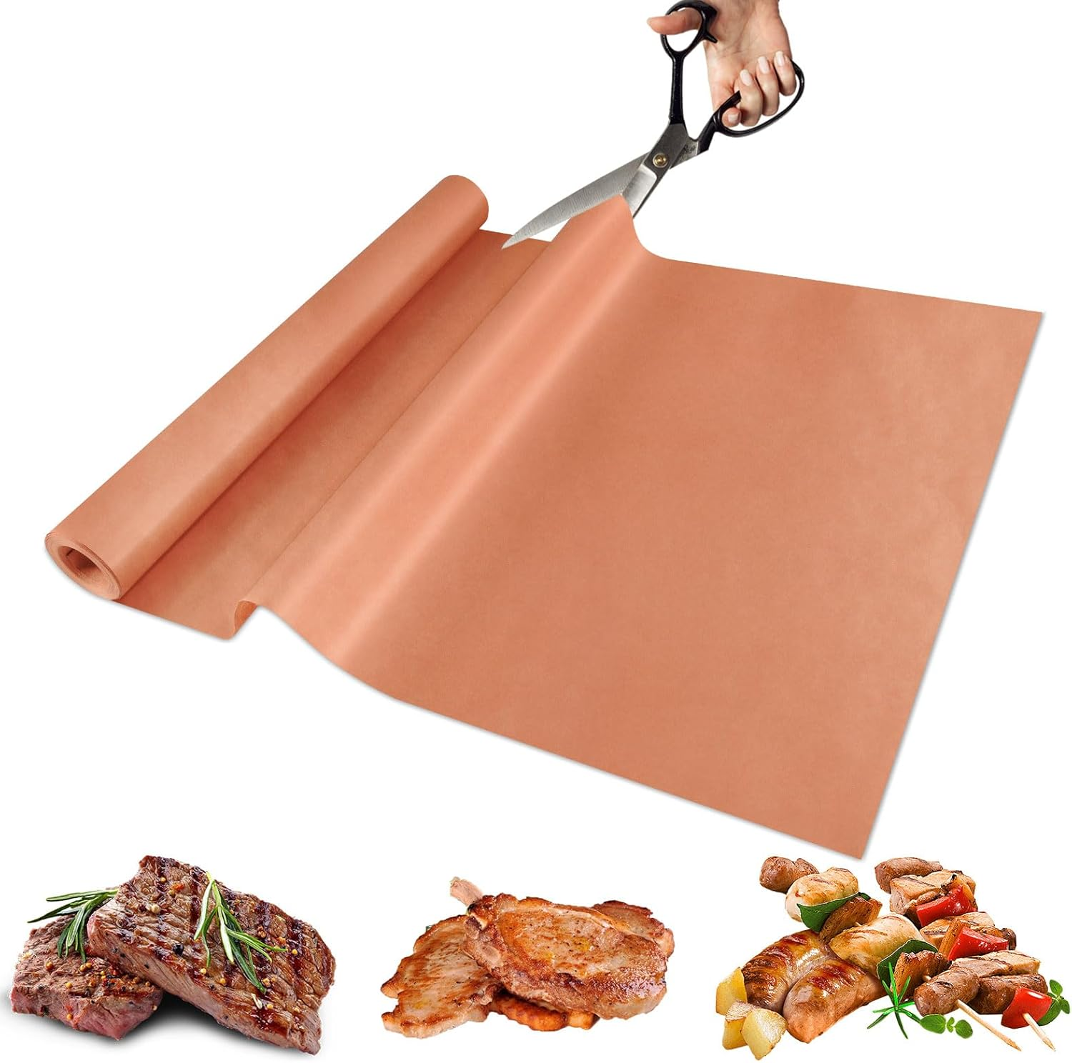 Butcher Paper Roll-15.75 in X 33 Ft - Unbleached, Unwaxed, Uncoated for Sublimation with Dispenser Box - Pink Butcher Paper for Smoker - BBQ image number 1