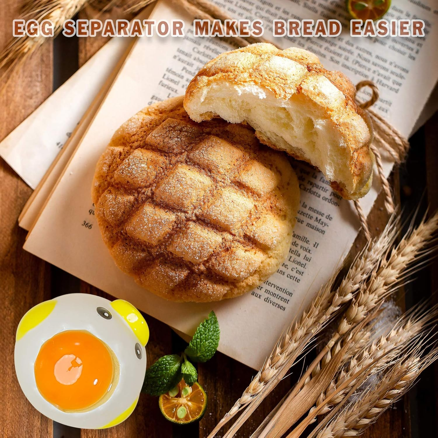 Cartoon Egg Separator Mini Egg White and Yolk Separator Practical and Simple Ceramic Egg Separator Suitable for Kitchen Baking Small Tools image number 6