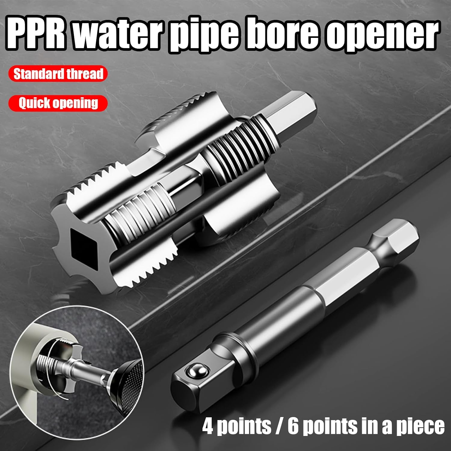 Pipe Threading Tool,Home Plumbing Repair - Industrial Automotive Use Pipe Threading Tool Set with Ergonomic Handle for Plumbing Repair image number 5