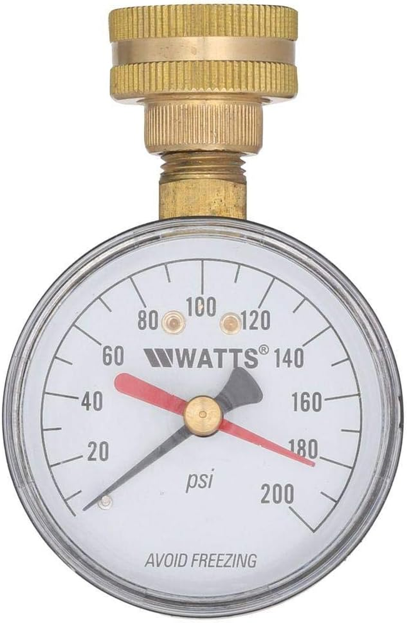 Watts 0950200 Water Pressure Test Gauge, 2 1/2 Inch, White image number 1