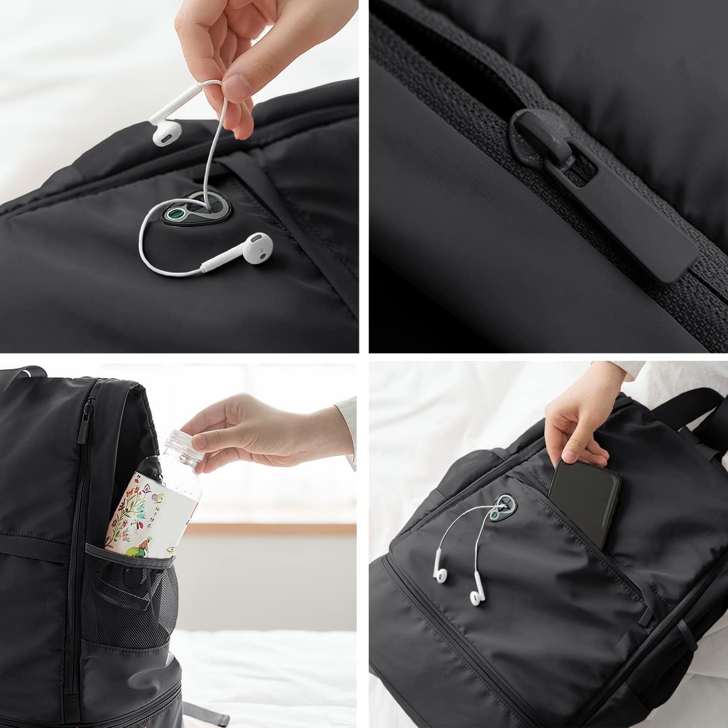 LIMHOO Gym Backpack for Women with Shoes Comparment & Wet Pocket Lighweight Travel Laptop Backpack image number 4